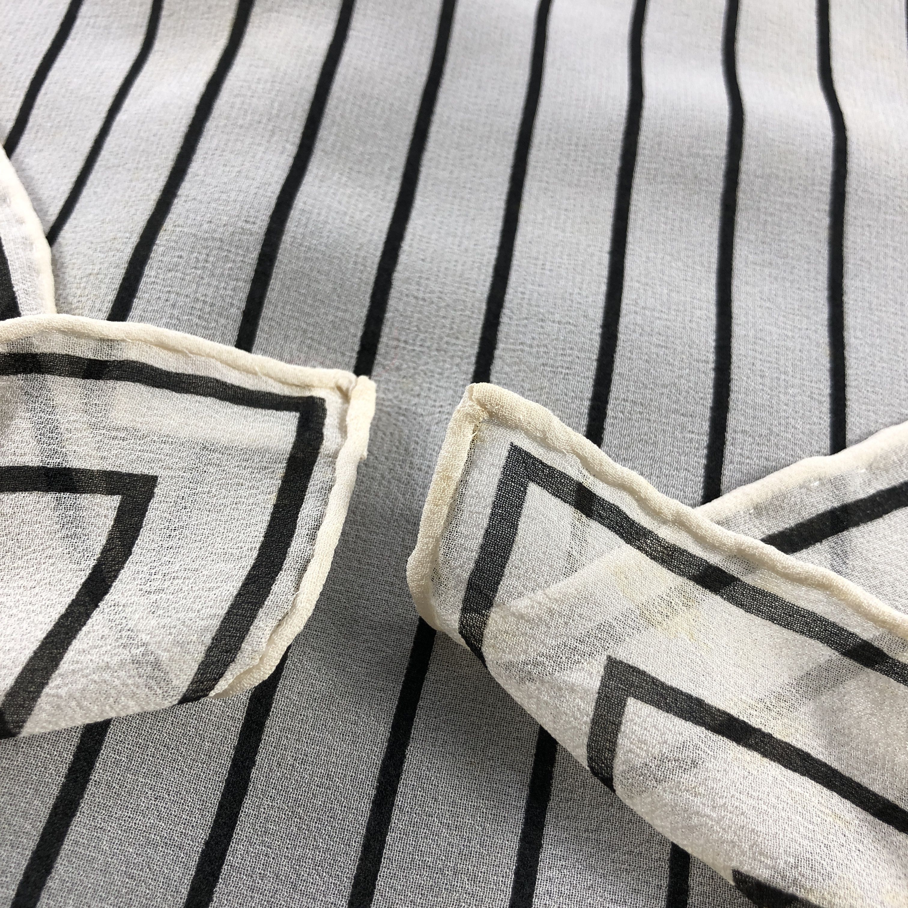 Givenchy Vintage Givenchy Monogram Hand Rolled Silk Scarf M1304 Size ONE SIZE - 6 Thumbnail