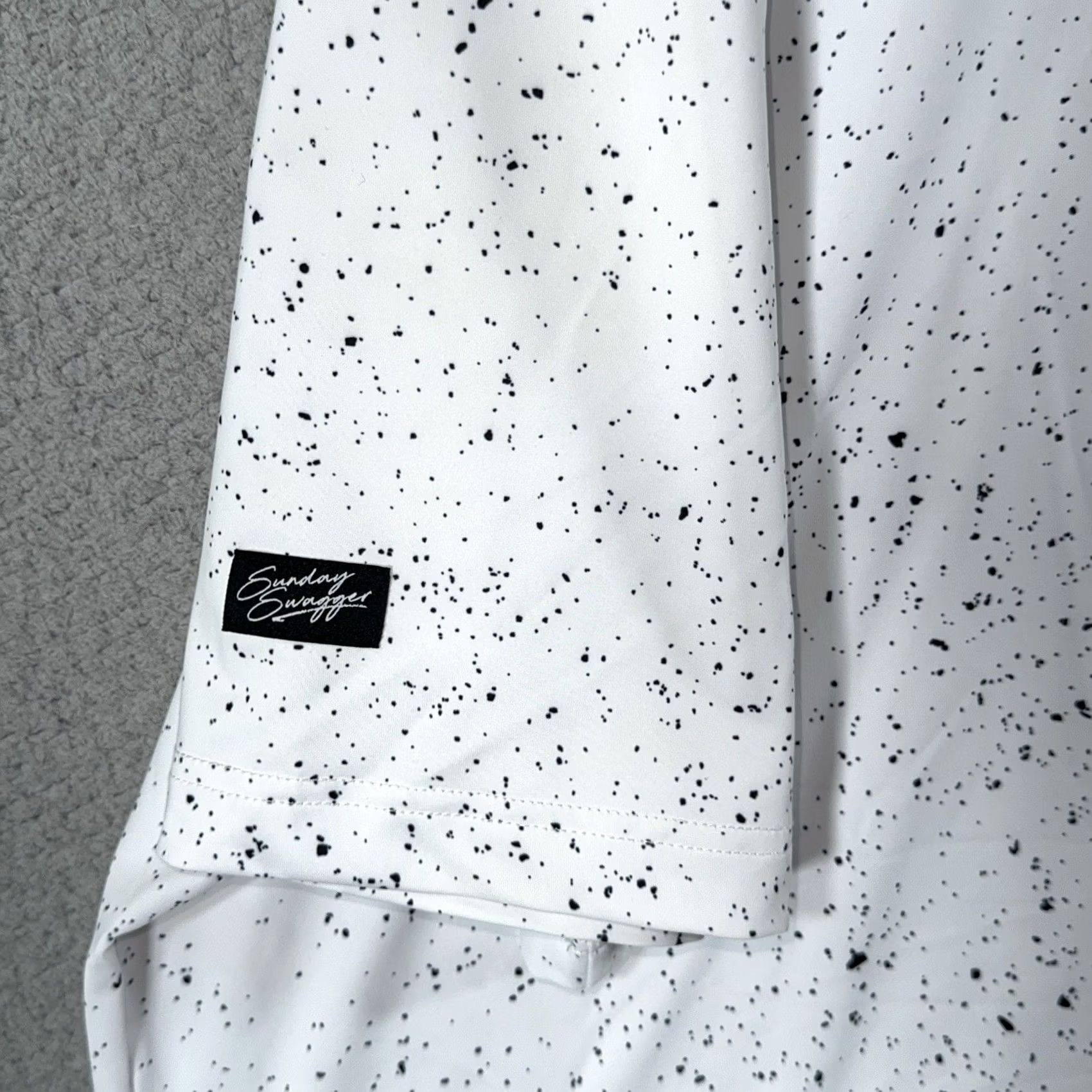 Vintage Swagger Sunday Swagger Golf Polo Mens 4XL Dawn Ink Splatter Performance AOP Print Shirt Polo Shirt All Over Print Golf Signature Polo Mens 4XL White Size US XXL / EU 58 / 5 - 7 Thumbnail