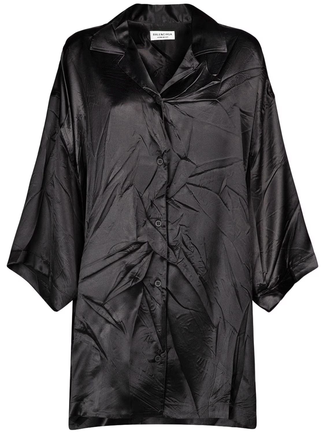 Balenciaga o1in1g0824 Short Sleeve Shirt in Black Size S / US 4 / IT 40 - 2 Thumbnail