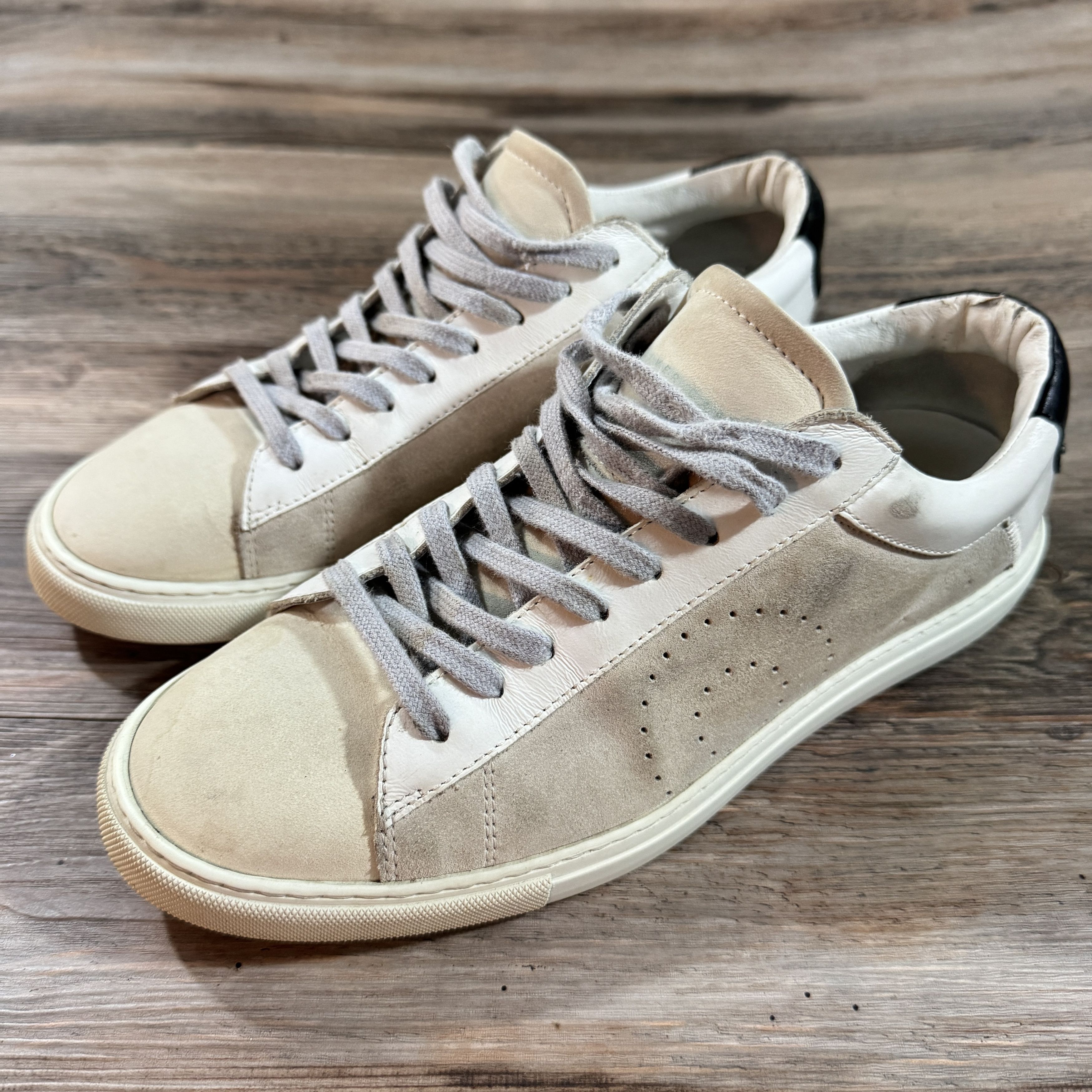 Oliver Cabell Oliver Cabell Low 1 Grey Suede Leather Italian Sneakers Size US 6.5 / EU 39-40 - 1 Thumbnail