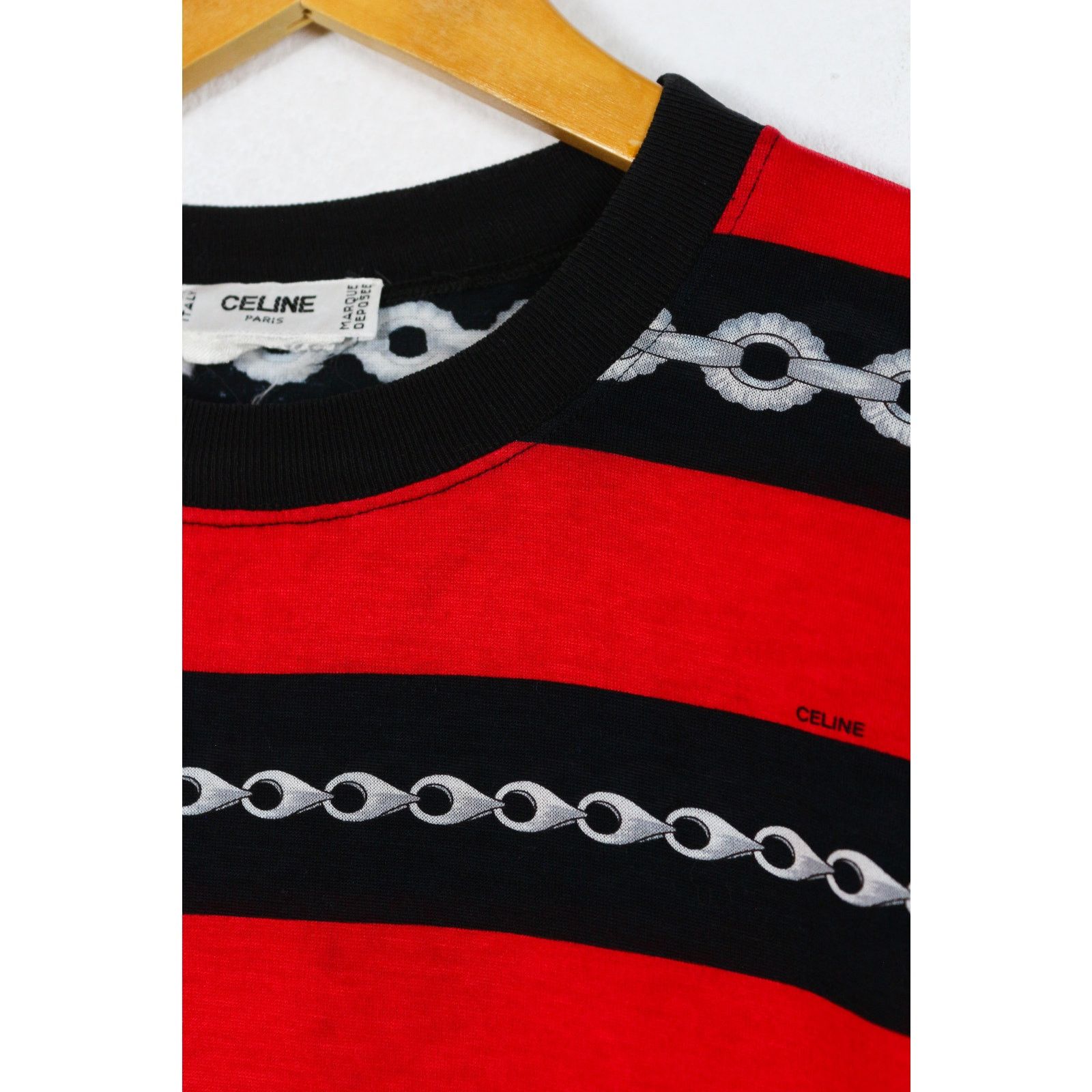 Celine Vintage Celine Paris Chain Monogram Logo T-shirt Tee 90s 80s Size US S / EU 44-46 / 1 - 6 Thumbnail