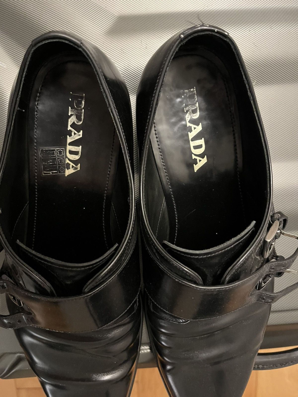 Prada prada leather monk straps Size US 11 / EU 44 - 4 Thumbnail