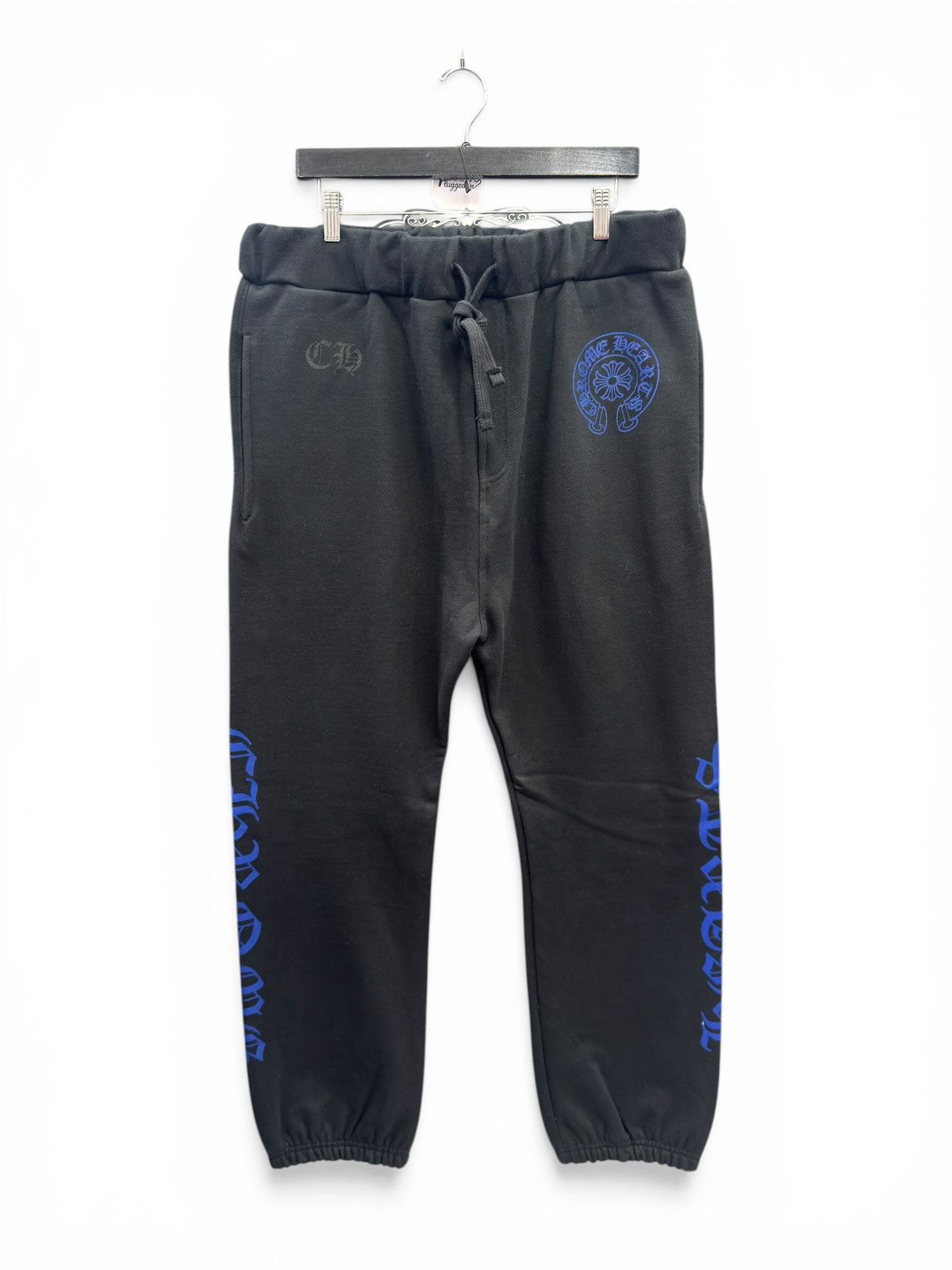 Chrome Hearts Chrome Hearts Blue Black Horseshoe Sweatpants Size US 36 / EU 52 - 1 Thumbnail