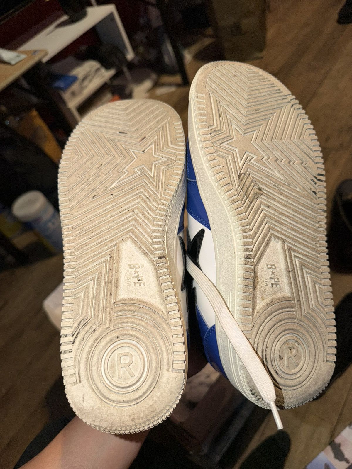 Bape BLUE WHITE AND BLUE BAPESTAS Size US 8 / EU 41 - 14 Thumbnail