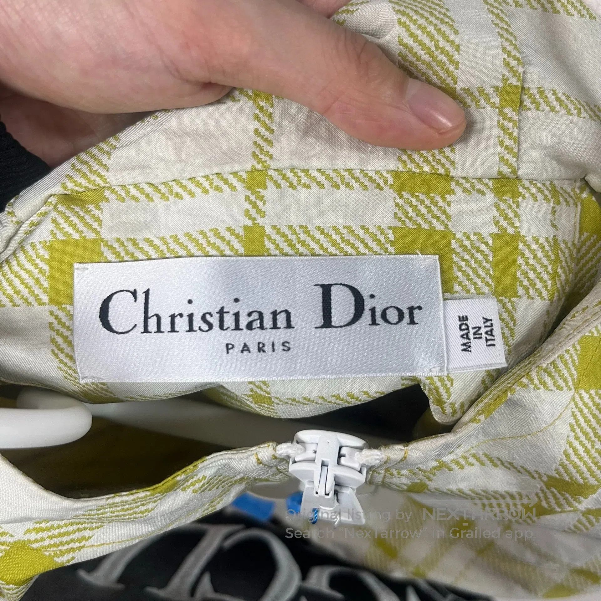 Dior Dior Lemon yellow plaid logo letter hooded windbreaker jac Size US XS / EU 42 / 0 - 5 Thumbnail