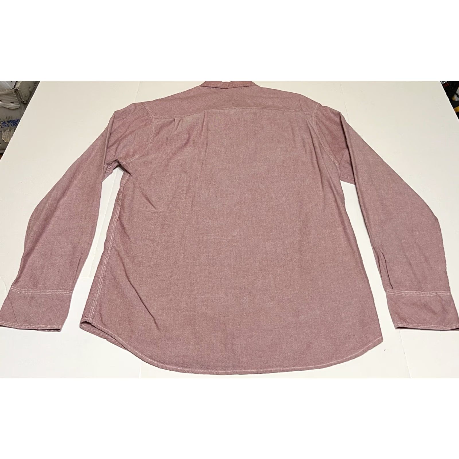 Vintage BKE Mens Button-Down Standard Fit Long Sleeve Shirt XL Red / Pink Size US XL / EU 56 / 4 - 3 Thumbnail
