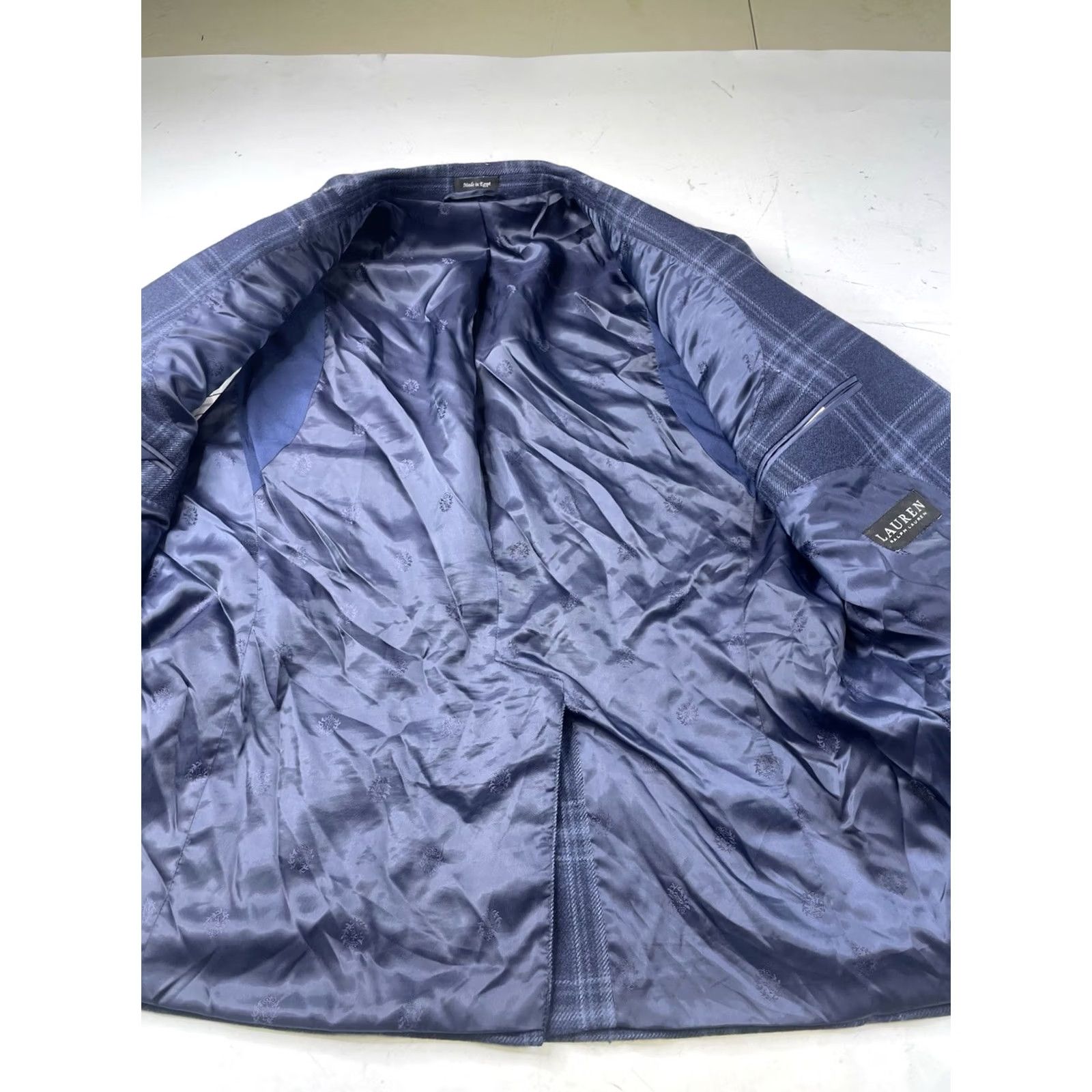 Ralph Lauren VINTAGE? (no) Lauren Ralph Lauren Wool Sport Coat Plaid Navy 43R Men Classic Ultraflex Stretch Coat Size US XS / EU 42 / 0 - 2 Thumbnail