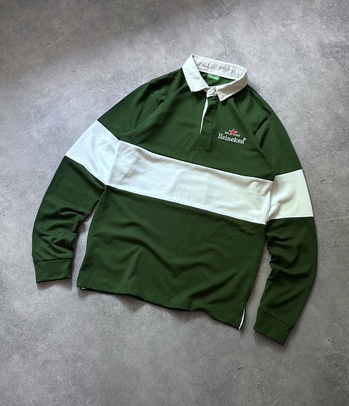 Heineken × Vintage Vintage Heineken jerseys mens rugby 🏉 y2k Size US M / EU 48-50 / 2 - 1 Thumbnail