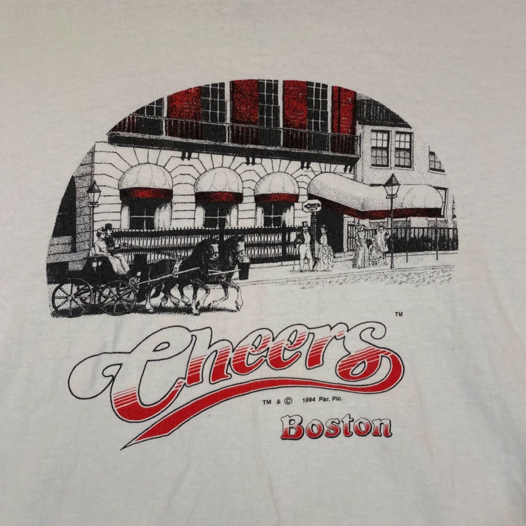 Vintage VINTAGE Cheers Boston Shirt Mens 2XL T-Shirt Short Sleeve Logo 90s White Size US XXL / EU 58 / 5 - 2 Thumbnail