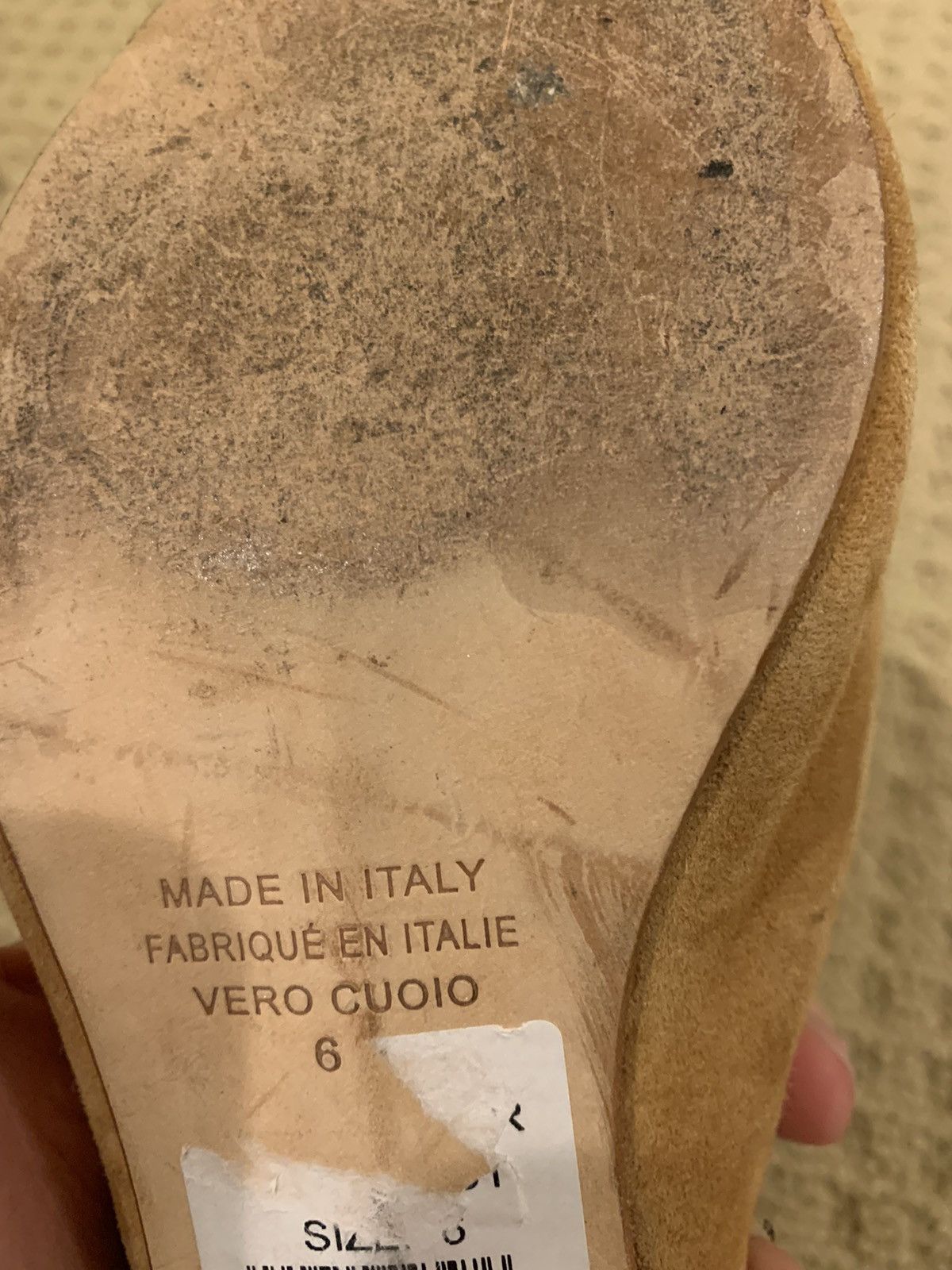 Saks Fifth Avenue Made in Italy Leather Platform Sandals Size 6 Size US 6 / IT 36 - 6 Thumbnail