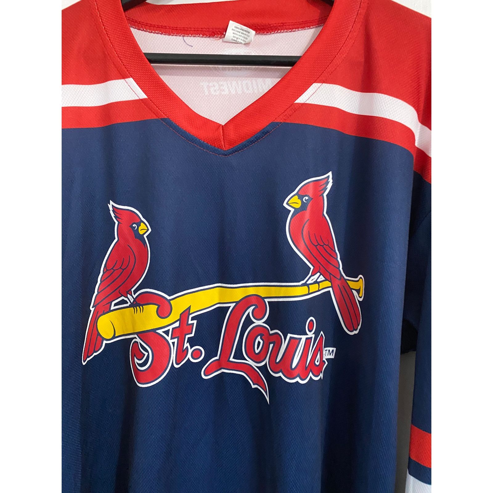 MLB St. Louis Cardinals Hockey Style Jersey Adult Size XL Size US XL / EU 56 / 4 - 2 Thumbnail
