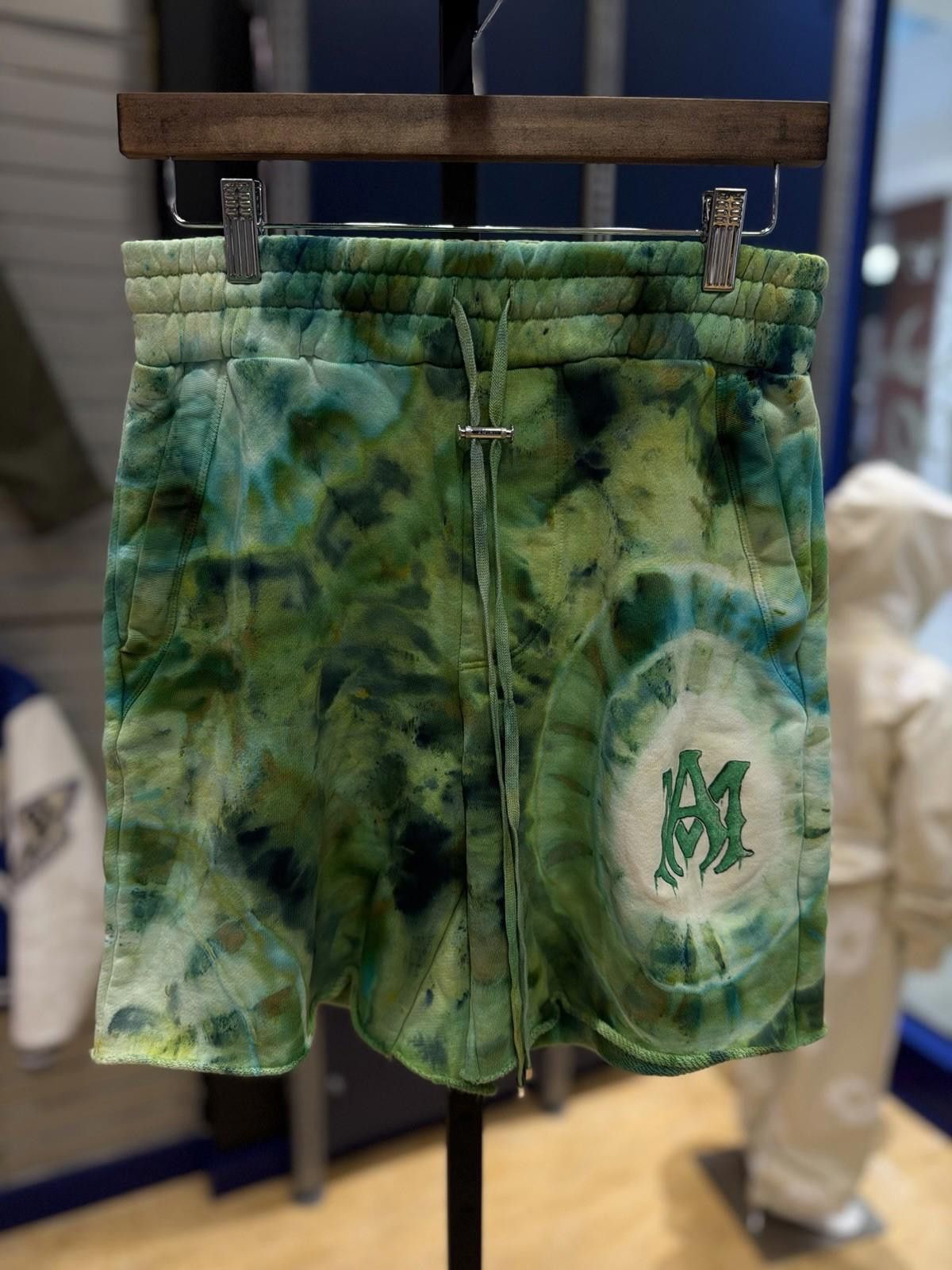 Amiri AMIRI TIE DYE MA SWEATSHORTS S22MJL025 SIZE (M) New Green Size US 32 / EU 48 - 1 Thumbnail