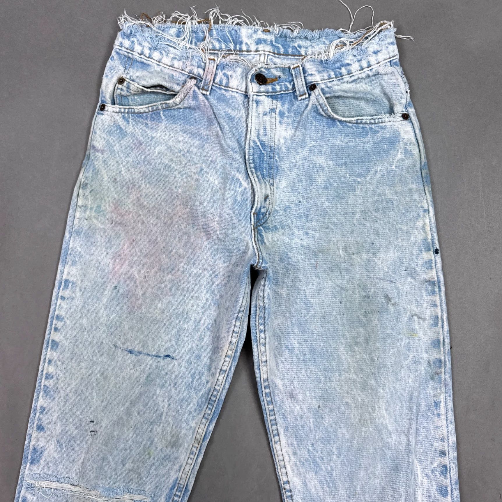Levi's VINTAGE Levi's Jeans Mens 30x30 Blue 80s Orange Tab Made USA Levi's 550 90s 80s Jeans Mens Blue - Relaxed 5-Pocket Denim Shirt? Size US 31 - 2 Thumbnail