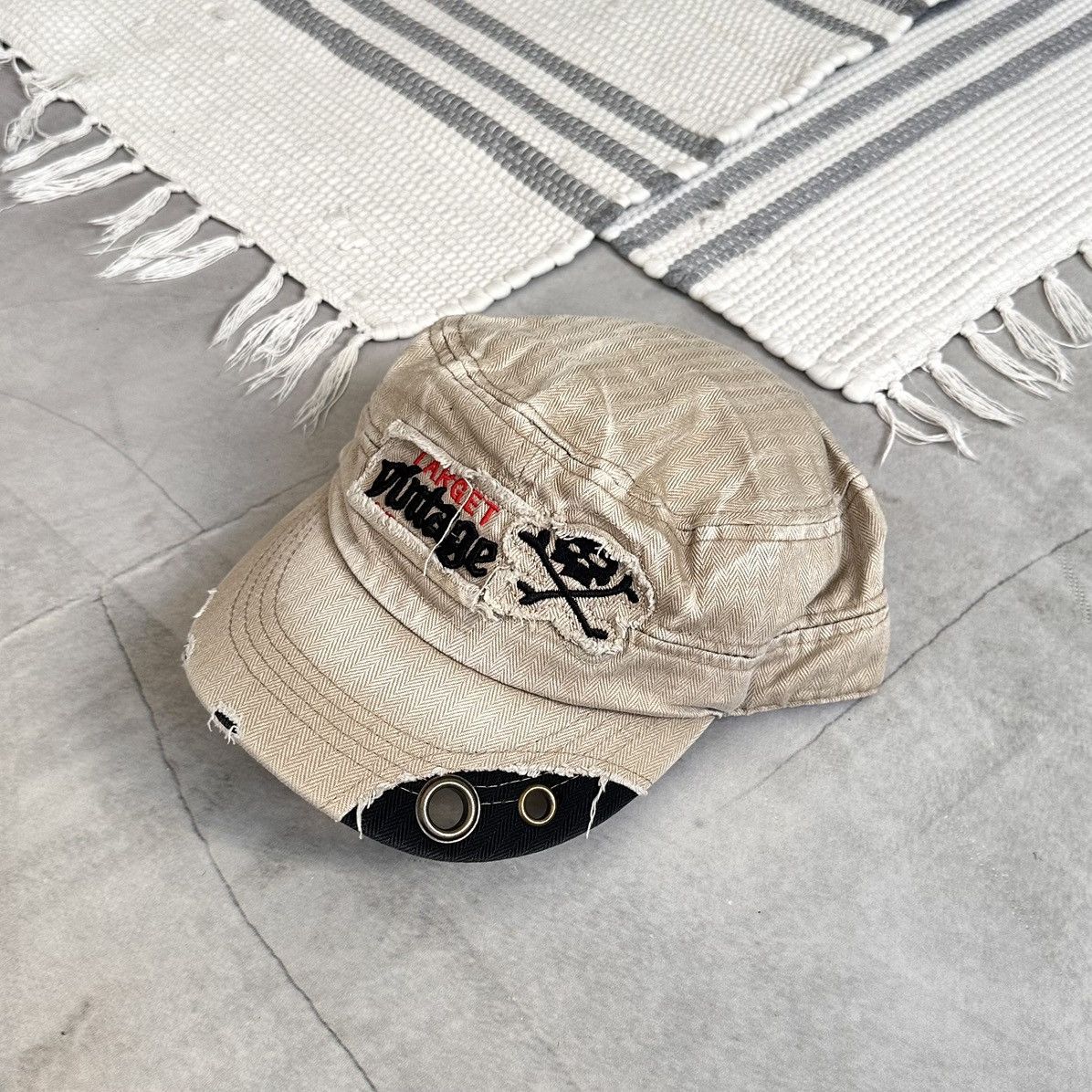 Undercover Undercover SS03 SCAB Patchwork Crust Punk Cap | Grailed