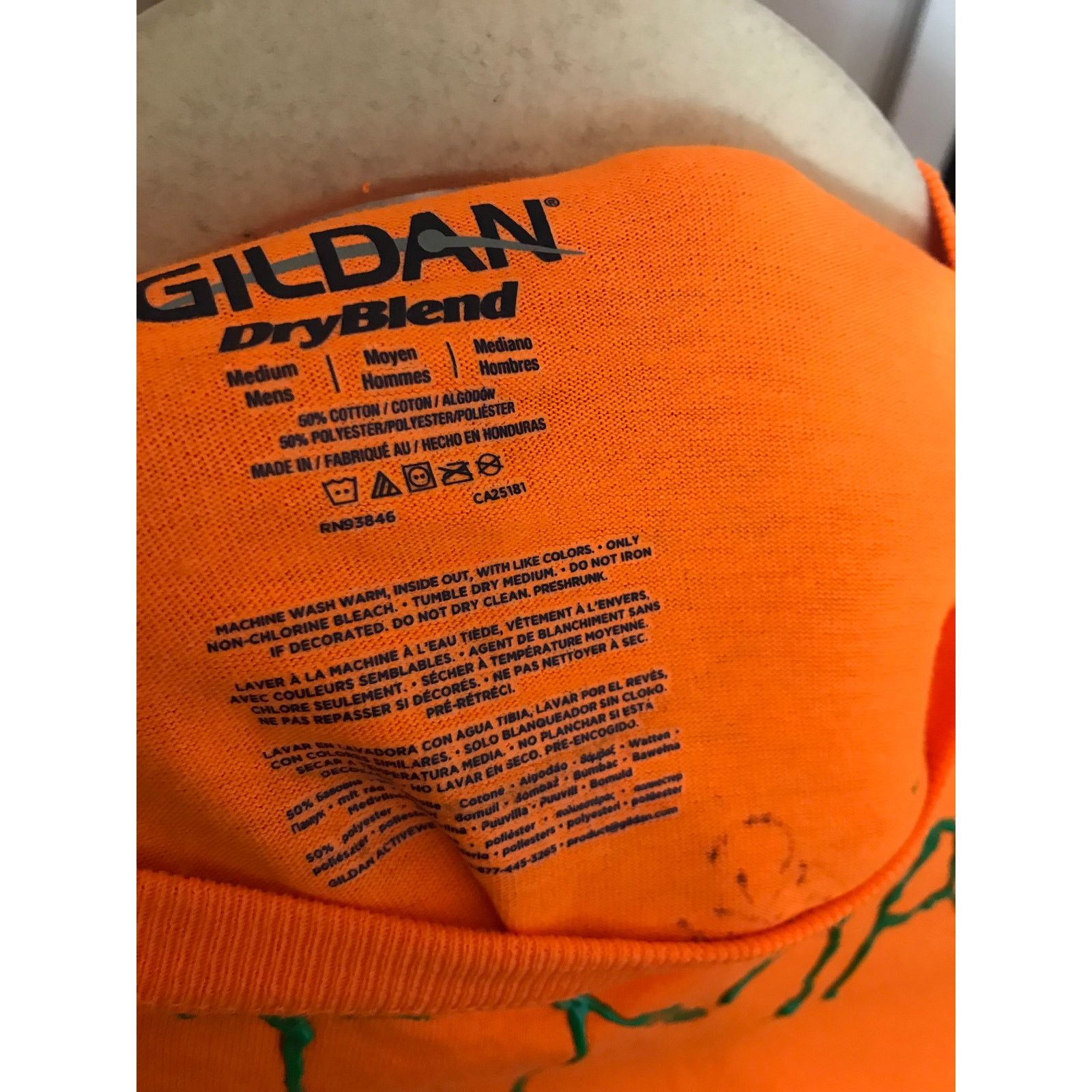 Gildan GILDAN DRYBLEND T-Shirt Men's M Orange Short Sleeve Size US M / EU 48-50 / 2 - 4 Thumbnail