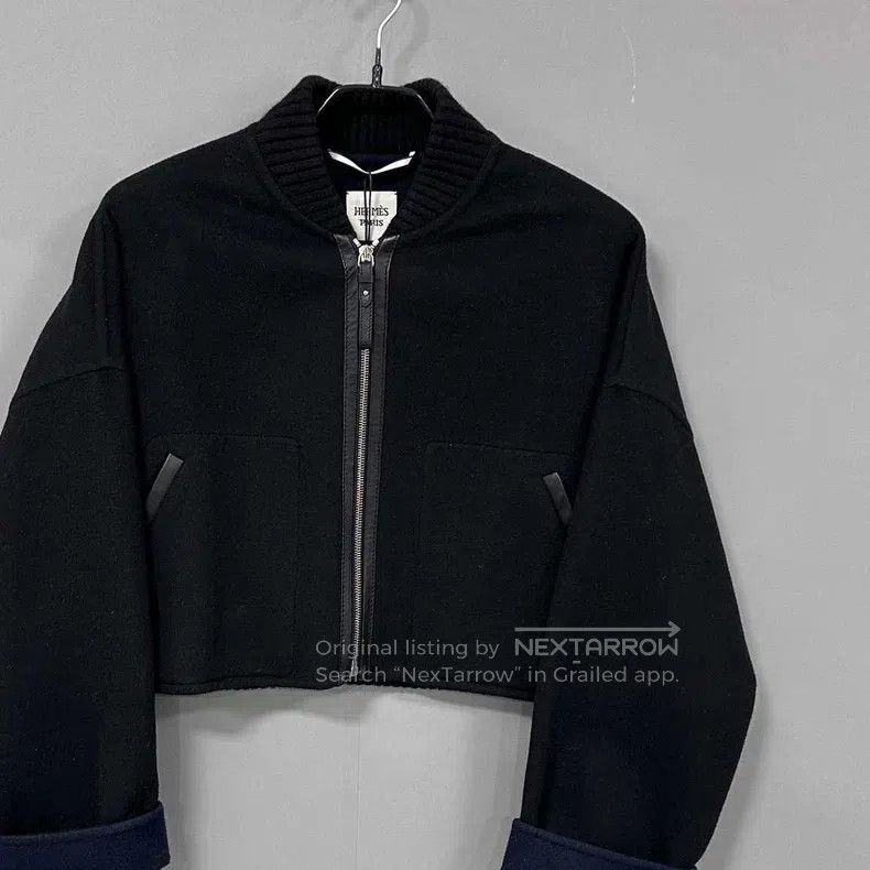 Hermes Hermes Cashmere and Leather Zip-up Jacket Size S / US 4 / IT 40 - 2 Thumbnail