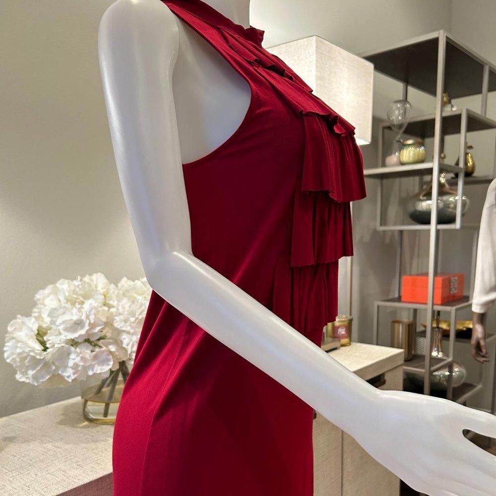 Michael Stars Michael Stars Sleeveless Ruffle Front Red Dress Size M / US 6-8 / IT 42-44 - 7 Thumbnail