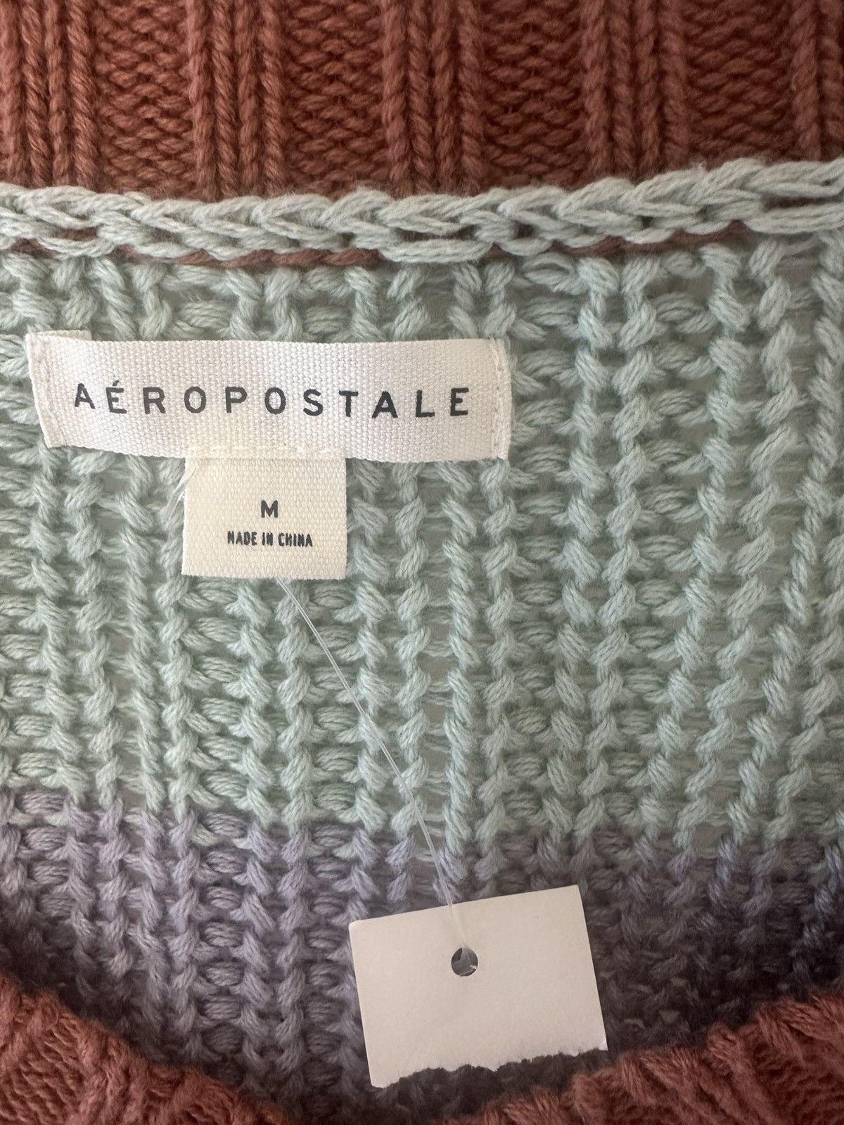 Aeropostale Aeropostale Nwt/Medium Chunky v-Neck Striped Long Sleeve Size M / US 6-8 / IT 42-44 - 2 Thumbnail
