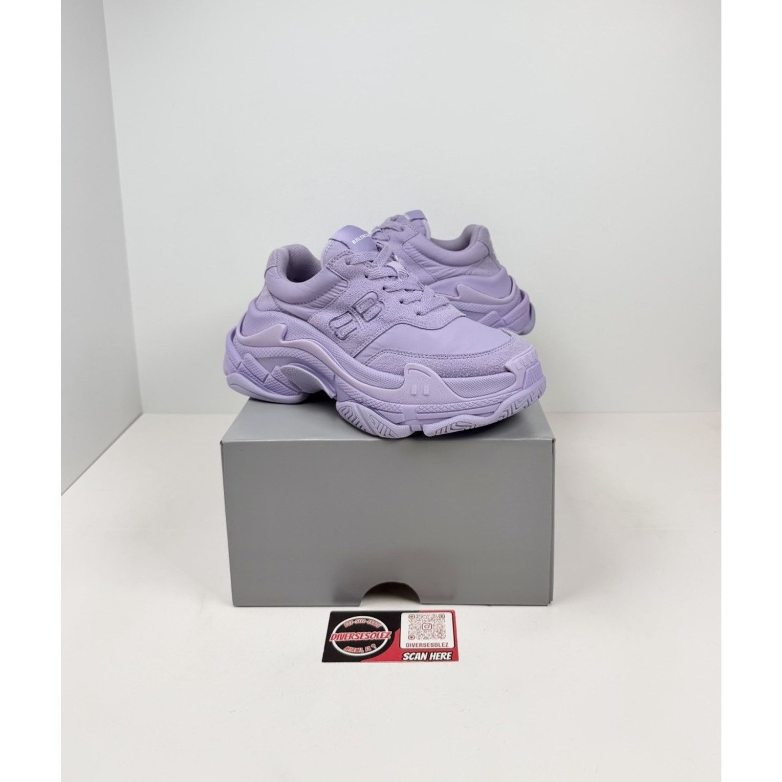Balenciaga Size 34EU/4W - Balenciaga Triple S Nylon Lilac Size US 4 / IT 34 - 1 Thumbnail