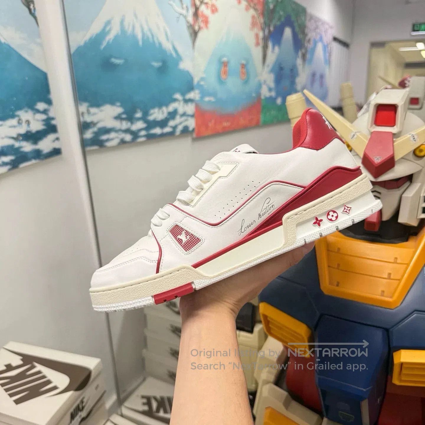 Louis Vuitton Louis Vuitton LV Trainer Red White. Size US 10 / EU 43 - 2 Thumbnail