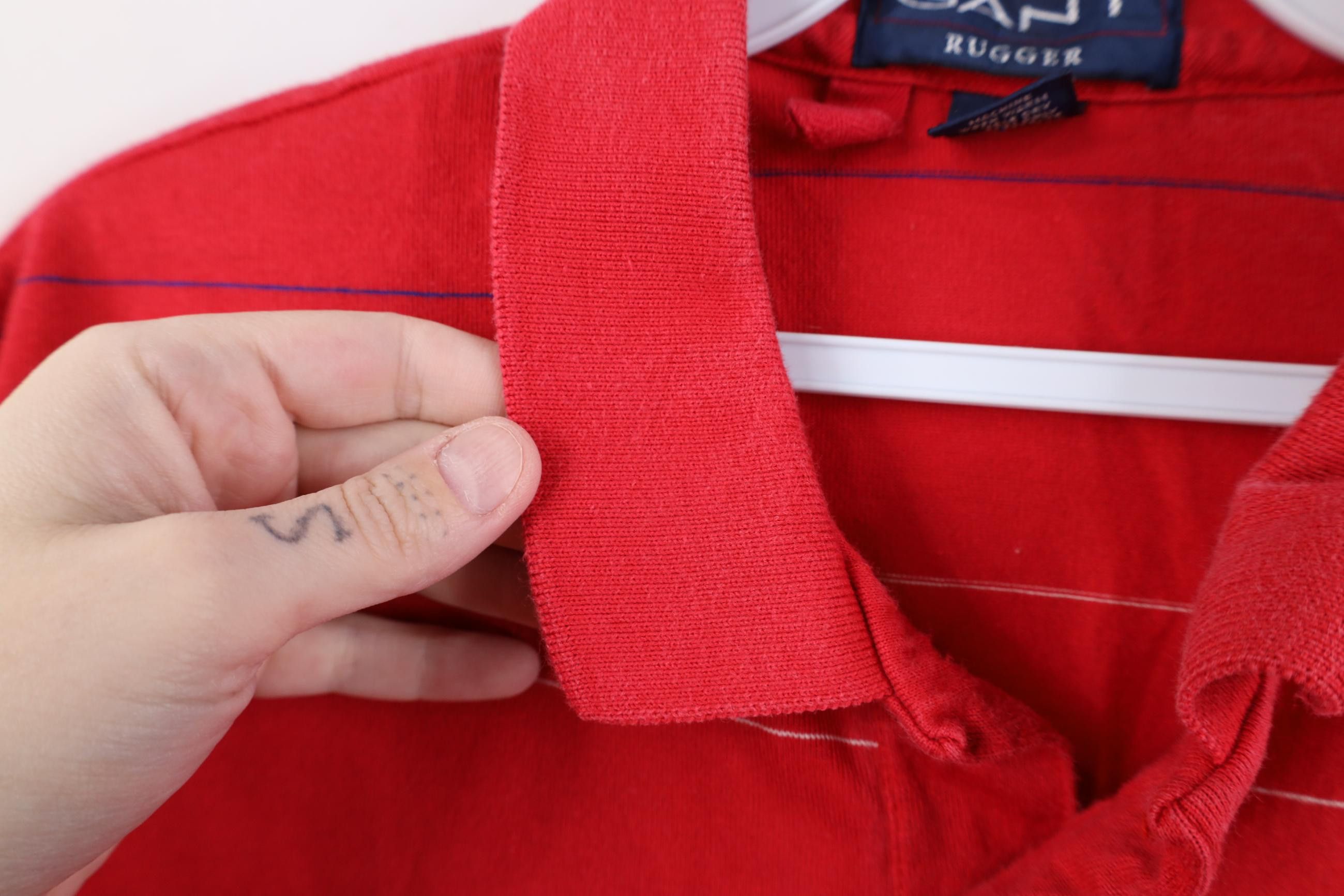 Vintage Vintage 90s Streetwear Ribbed Knit Golf Polo Shirt USA Size US L / EU 52-54 / 3 - 6 Thumbnail