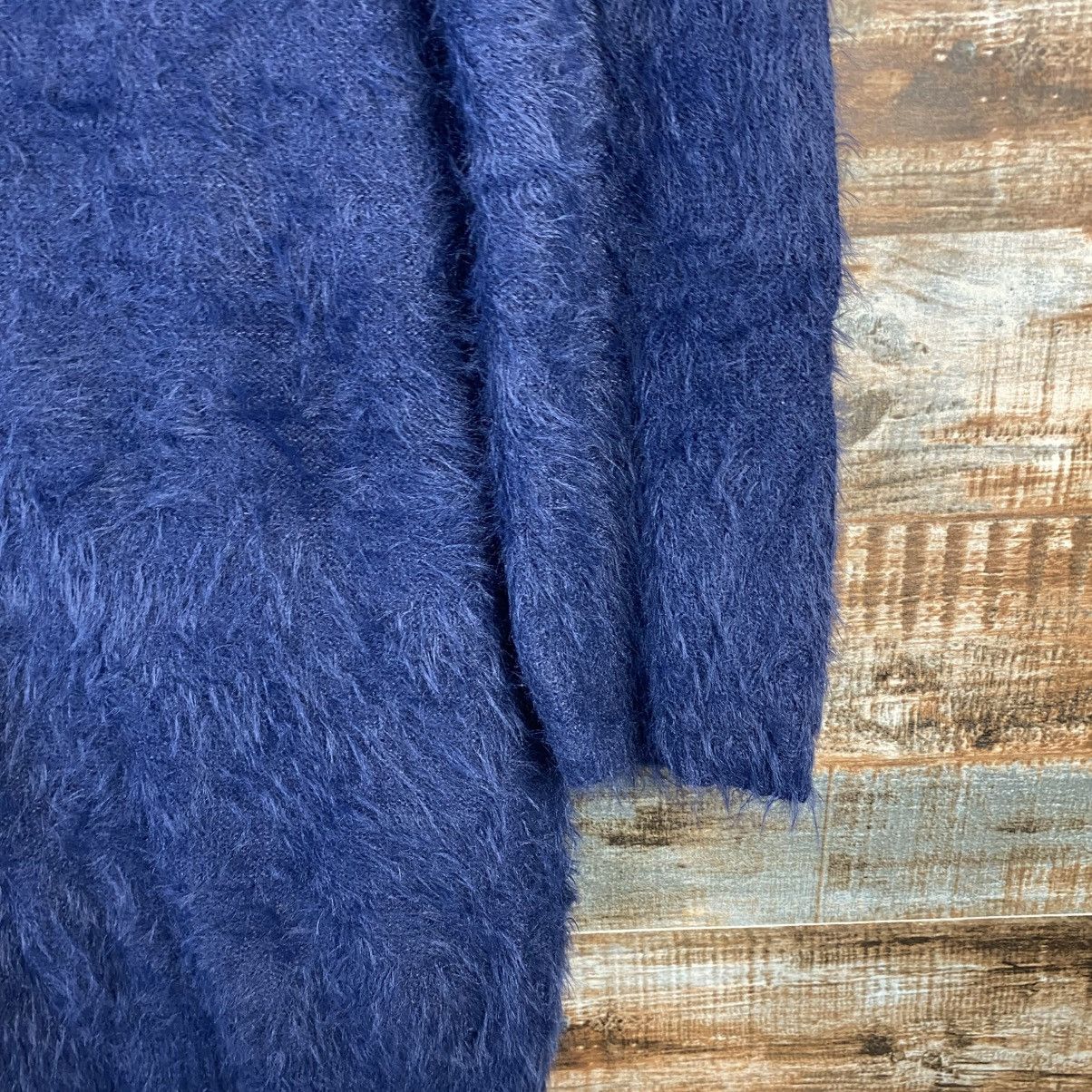 Japanese Brand DL Spiral Girl Dark Blue Fur shaggy Knitwear #C1094 Size S / US 4 / IT 40 - 16 Thumbnail