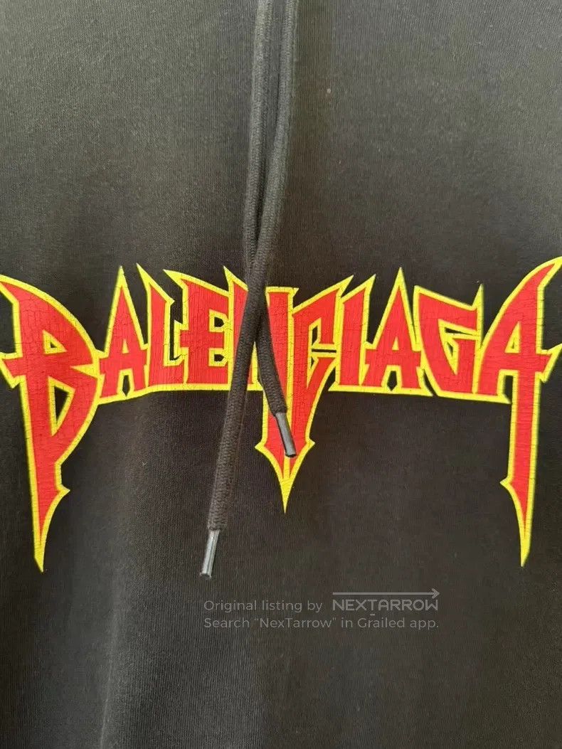 Balenciaga Balenciaga Flame letter logo hoodie Size US S / EU 44-46 / 1 - 2 Thumbnail