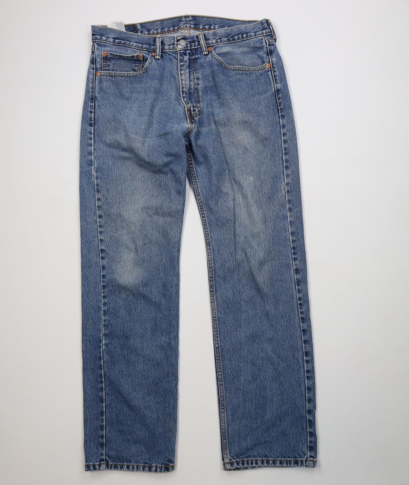 Levi's Vintage Y2K Levis 505 Regular Straight Leg Denim Jeans Size US 35 - 1 Thumbnail