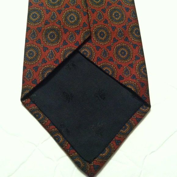 Brooks Brothers BROOKS BROTHERS MENS NEW BLOOD ORANGE SILK TIE WIDTH: 3 1/2" Size ONE SIZE - 5 Thumbnail