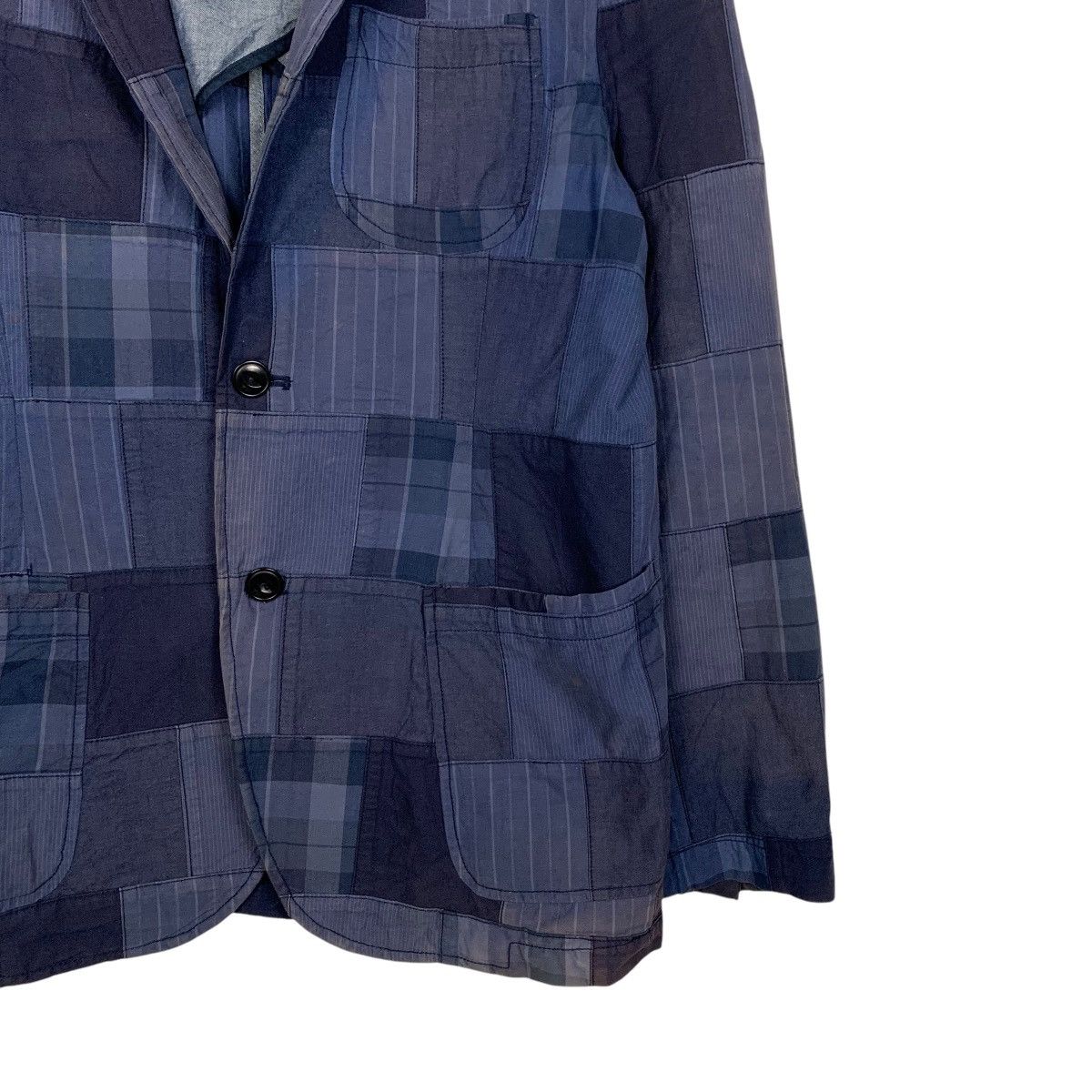 Tommy Hilfiger TOMMY HILFIGER Blue Patchwork Tailored Jacket #2778-C125 Size US M / EU 48-50 / 2 - 6 Thumbnail