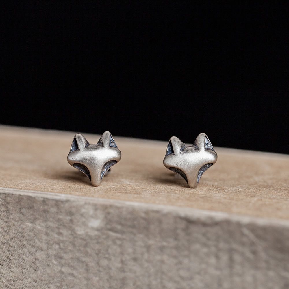 Jewelry Fox Hip-hop Earrings One Pairs Chrome Jewelry Size ONE SIZE - 1 Thumbnail