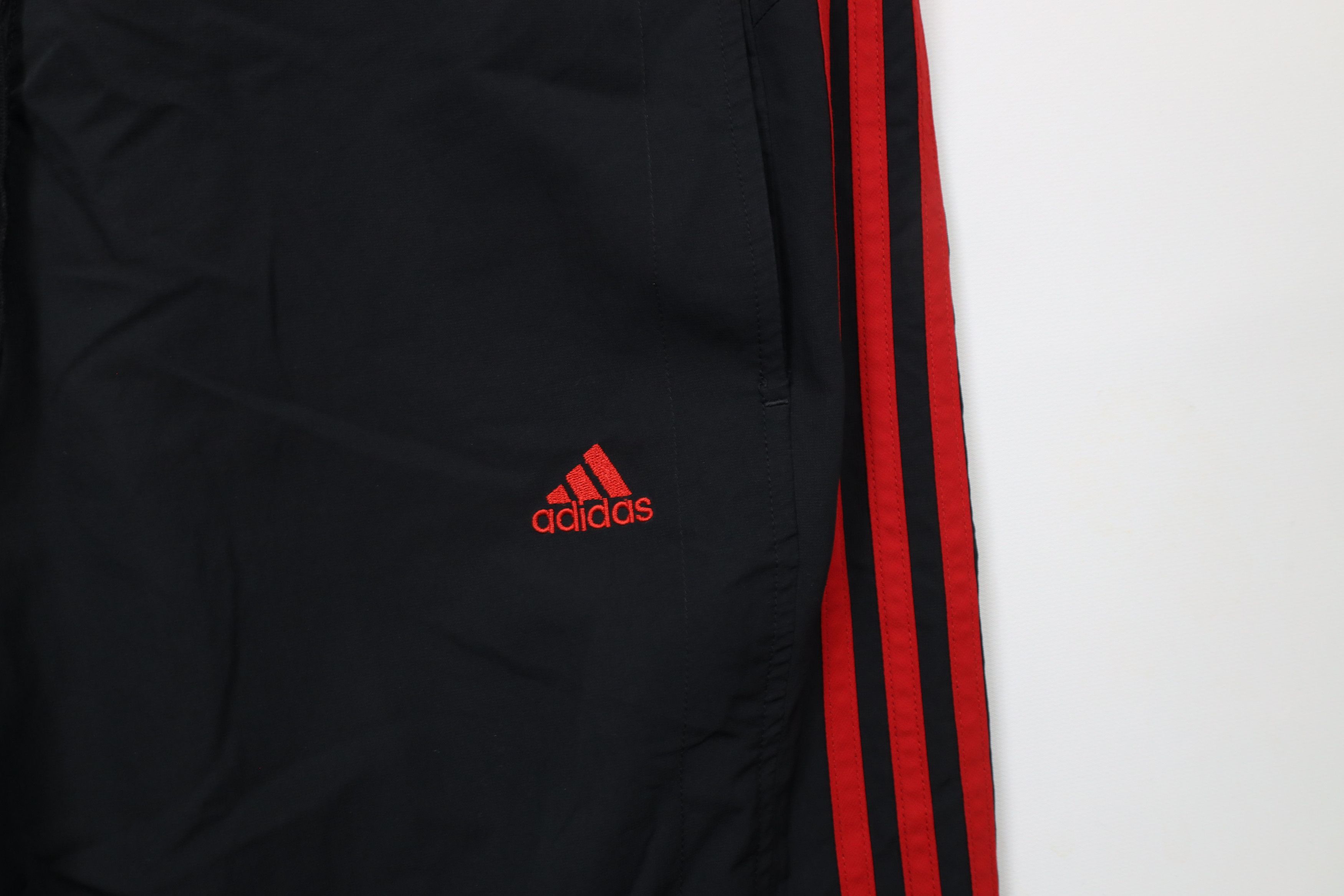 Adidas × Vintage Vintage Adidas Spell Out Striped Lined Wide Leg Pants Black Size US 34 / EU 50 - 7 Thumbnail