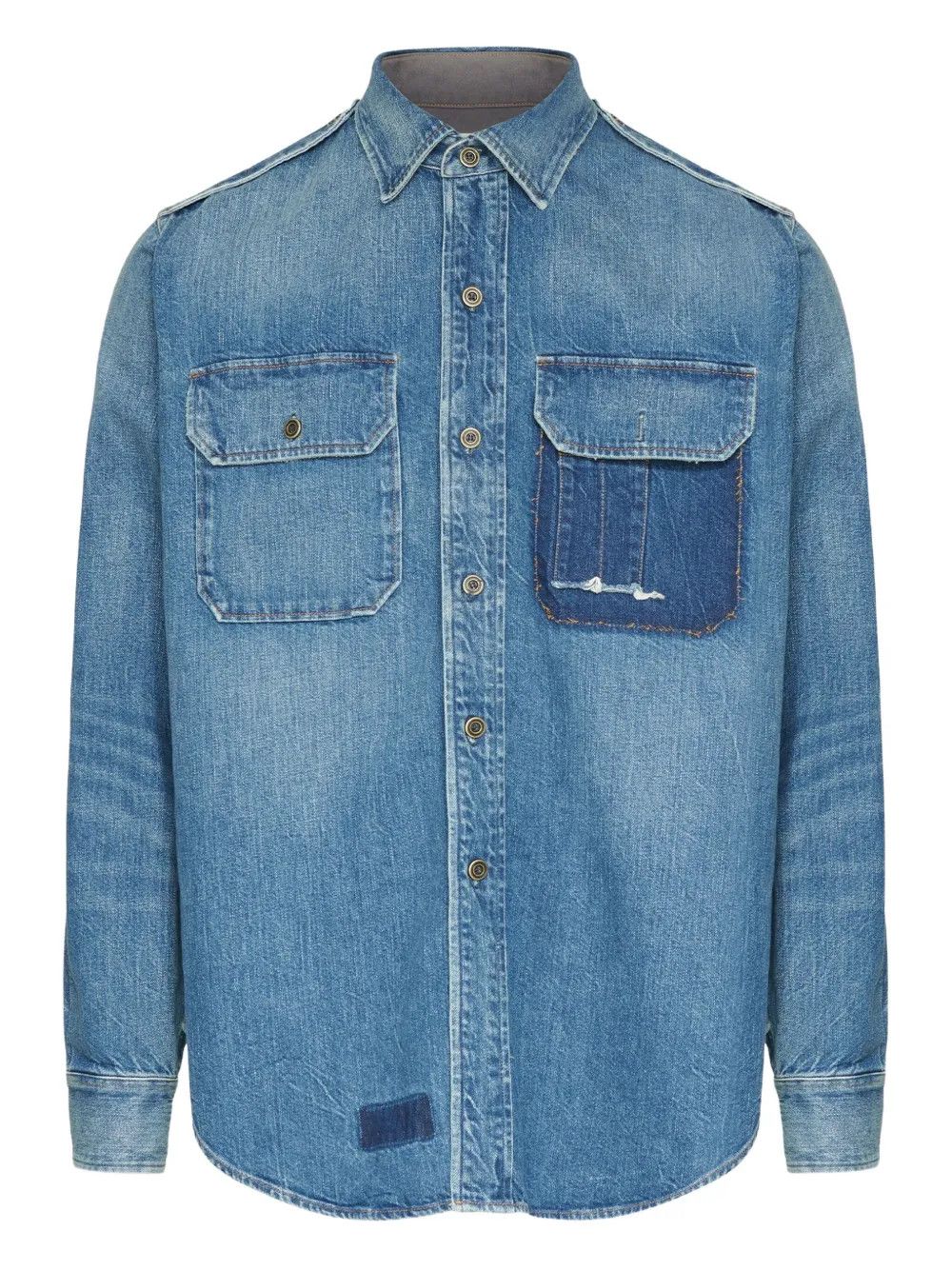 Maison Margiela o1w1db10526 Denim Shirt in Blue Size US S / EU 44-46 / 1 - 1 Thumbnail