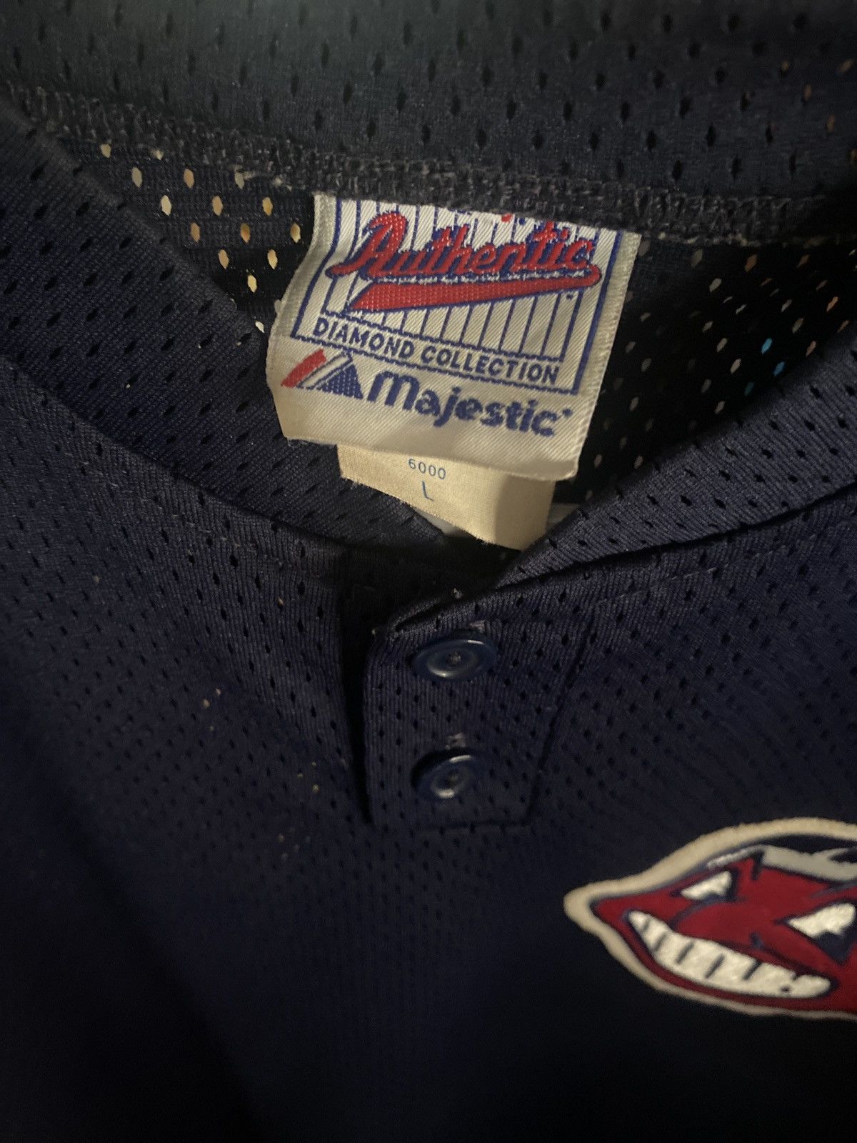 Majestic Vintag Majestic Cleveland Indians Chief Wahoo Batting Jersey Size US L / EU 52-54 / 3 - 2 Thumbnail