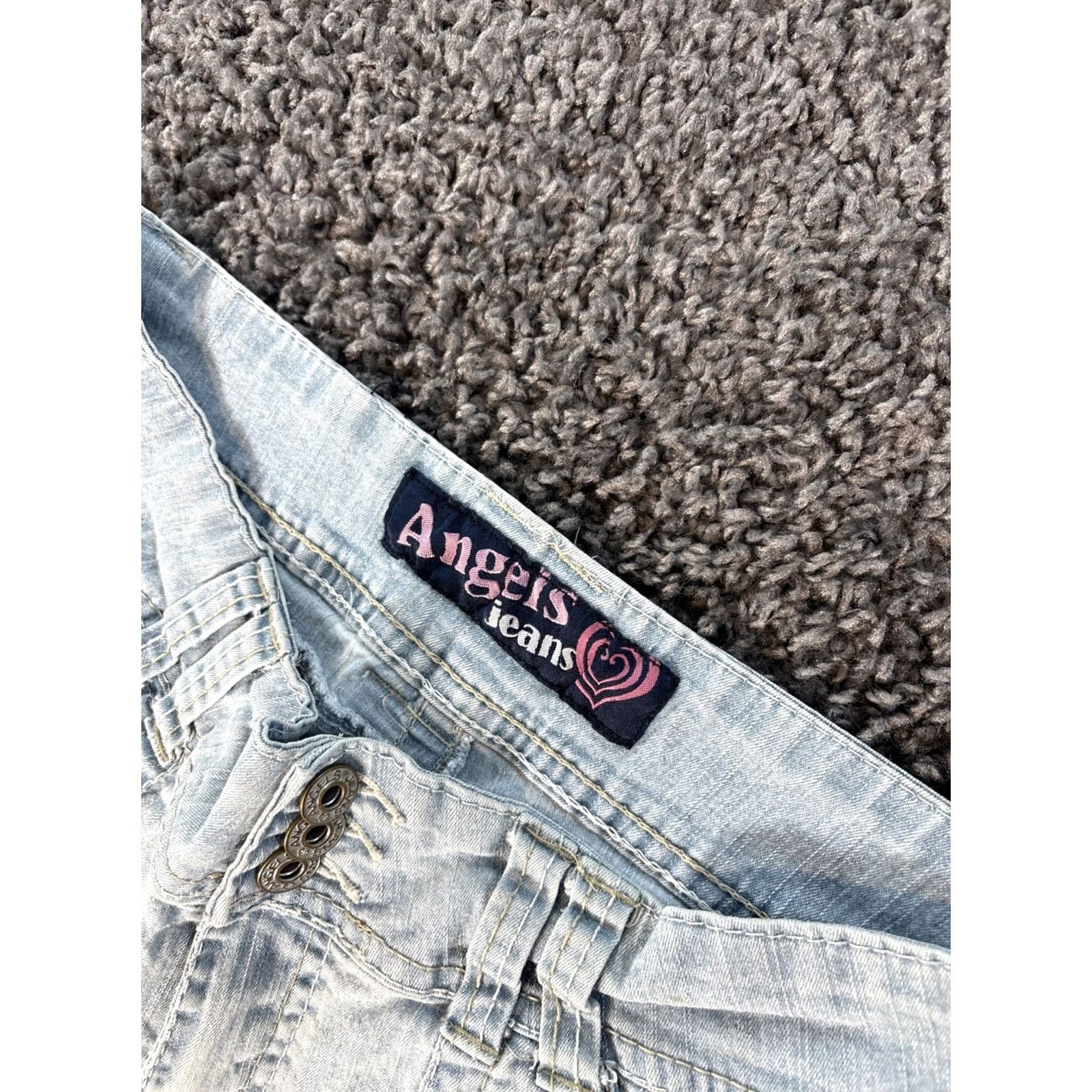 Vintage ANGELS Blue Denim Capri Jeans Low Rise Womens 28 Light Front Pocket Cuffed Size 28" / US 6 / IT 42 - 6 Thumbnail