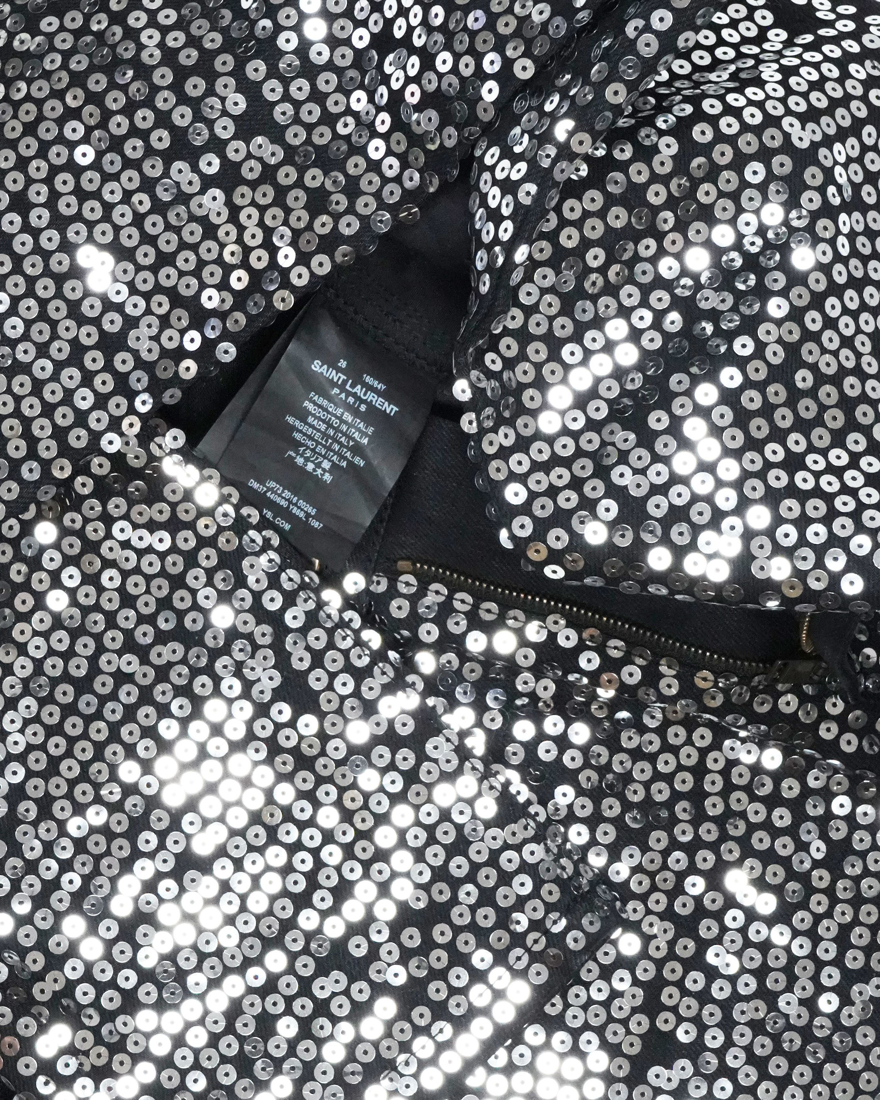 Saint Laurent Paris Saint Laurent Sequin Pants - FW16 Size US 28 / EU 44 - 5 Thumbnail