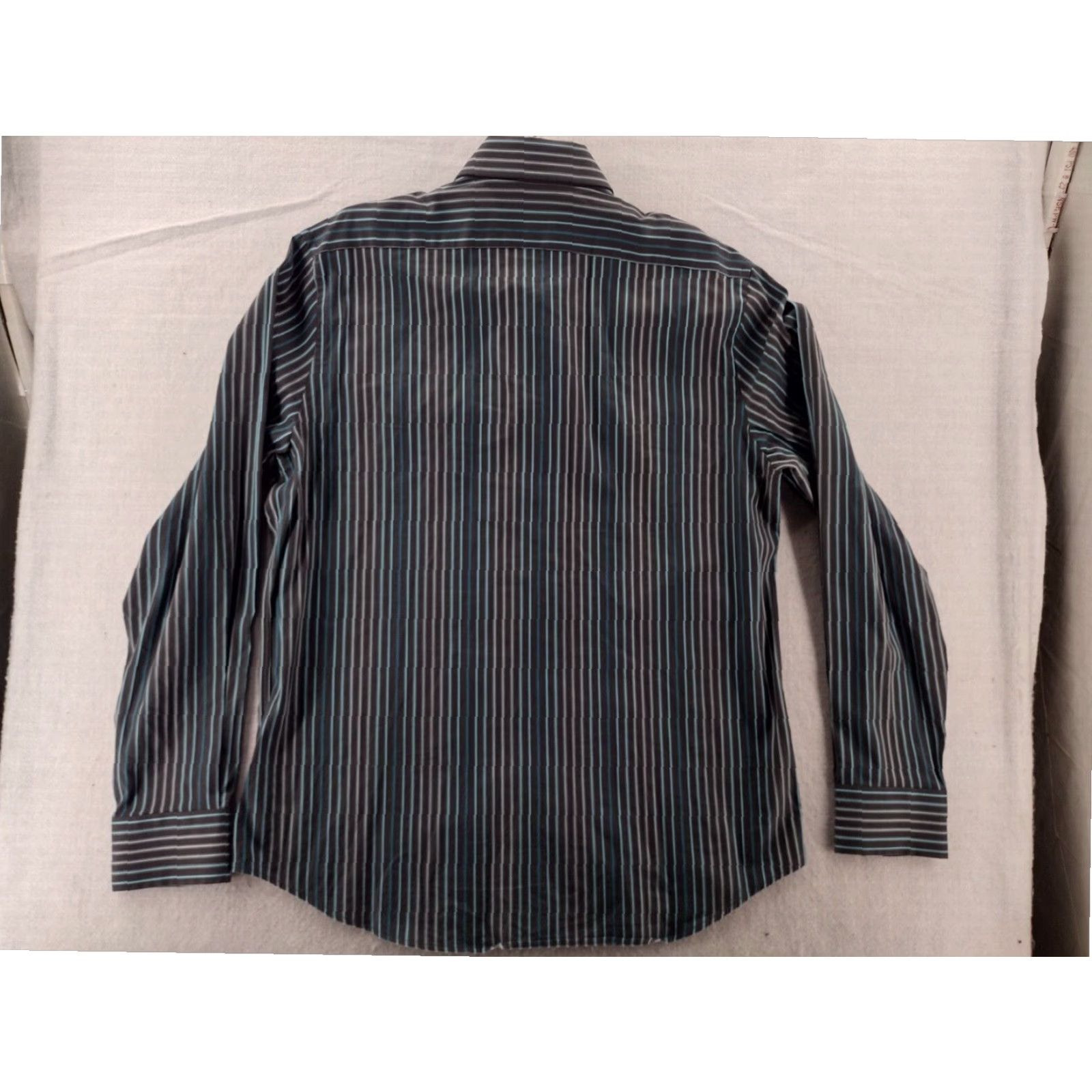 Express Express Mens Large Striped Long Sleeve Button Down Shirt Modern Fit Stretch Size US L / EU 52-54 / 3 - 7 Thumbnail