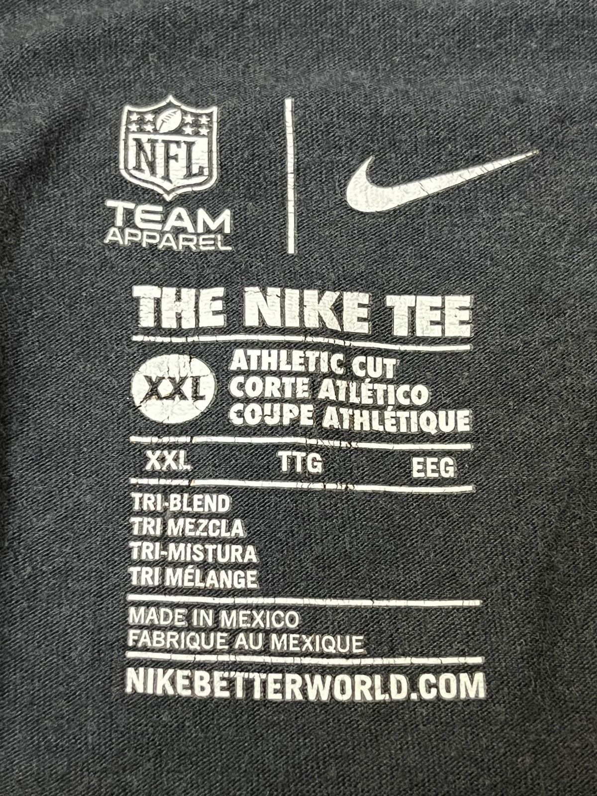 Nike NIKE x OAKLAND RAIDERS NFL TRI-BLEND TEE SHIRT Size US M / EU 48-50 / 2 - 9 Thumbnail