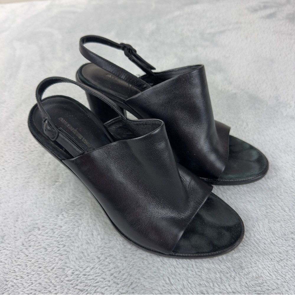 Alexander Wang Alexander Wang Black Leather Heels Women’s Size 8 US/38 EU Size US 8 / IT 38 - 1 Thumbnail