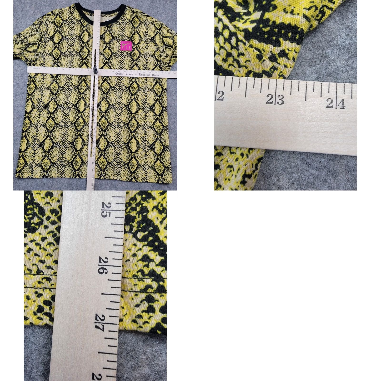Nike Nike Shirt Womens Large Loose Fit Yellow Black Snake Print Tee Air Fly Logo NWT Size L / US 10 / IT 46 - 8 Thumbnail
