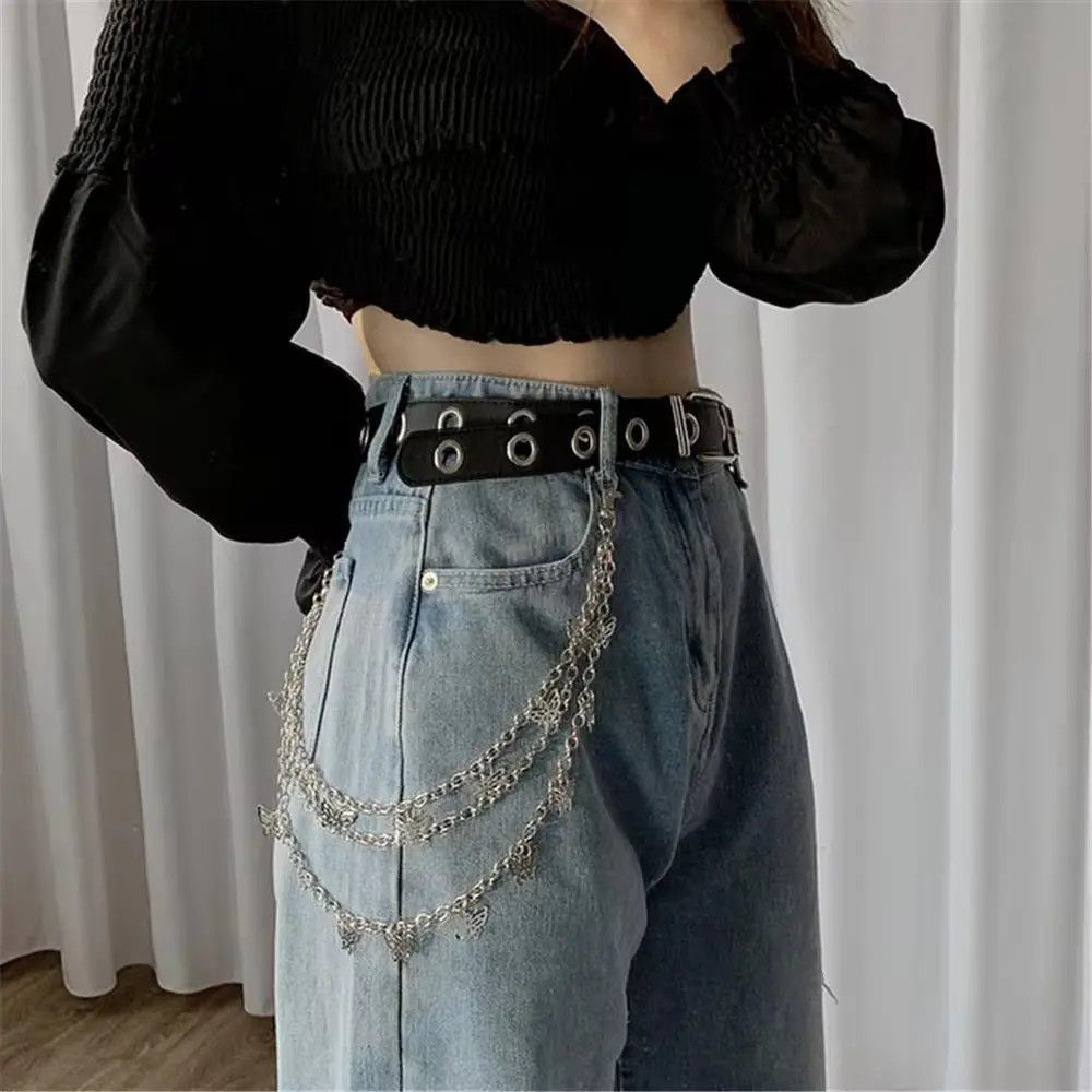 Jewelry Butterfly Waist Chains Jeans Trousers Keychain Size ONE SIZE - 4 Thumbnail