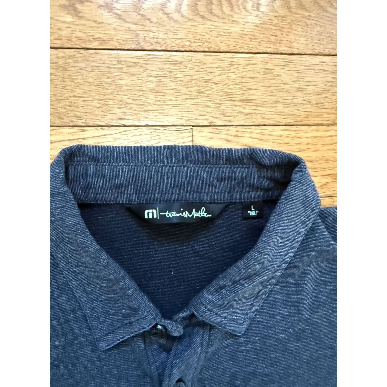 TravisMathew Travis Mathew Polo Shirt Mens L Gray Pima Cotton Blend Golf Logo Shirt Size US L / EU 52-54 / 3 - 4 Thumbnail
