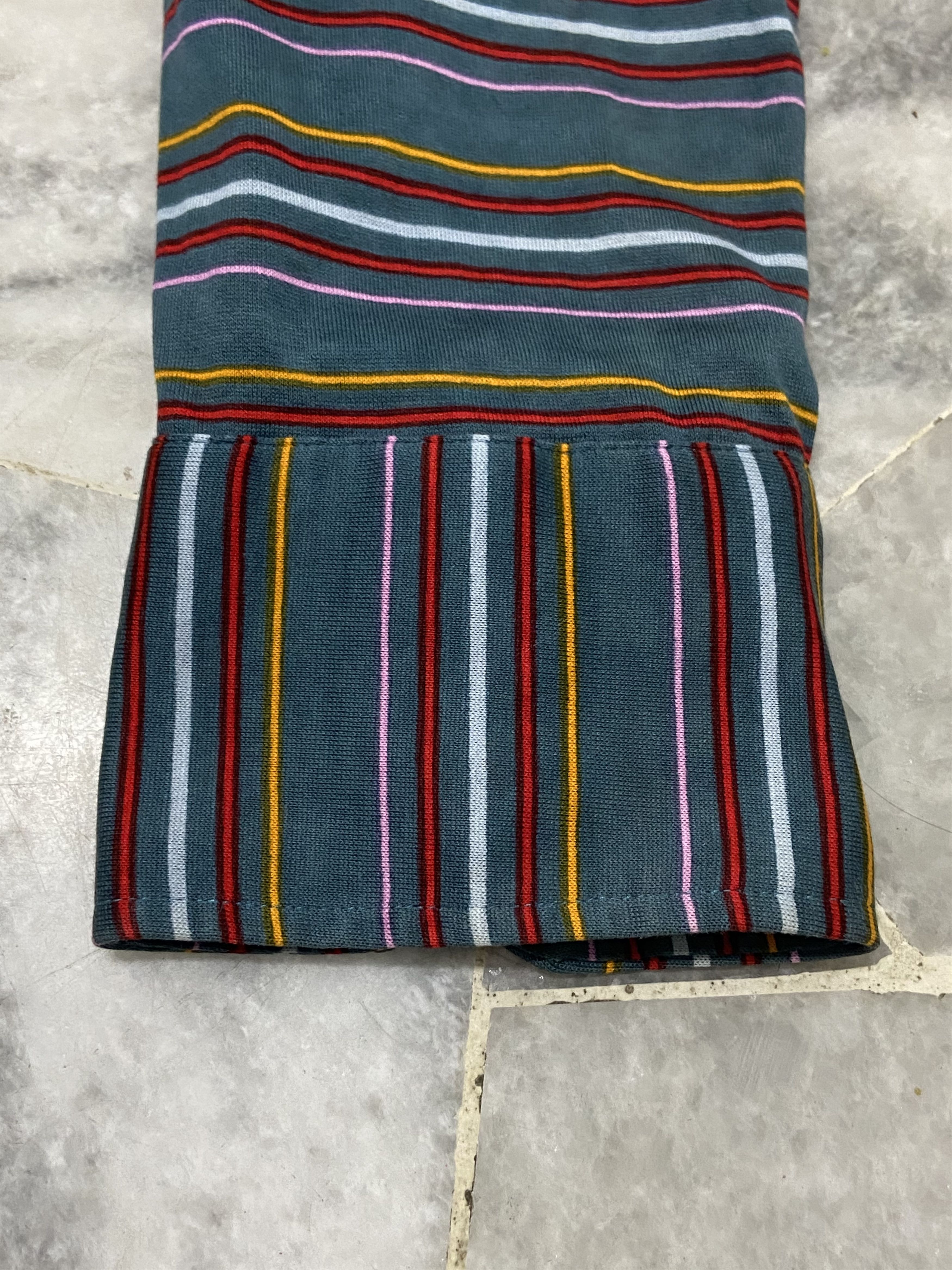 Celine Celine multicolour striping small Arc de Triomphe Polo Size US M / EU 48-50 / 2 - 6 Thumbnail