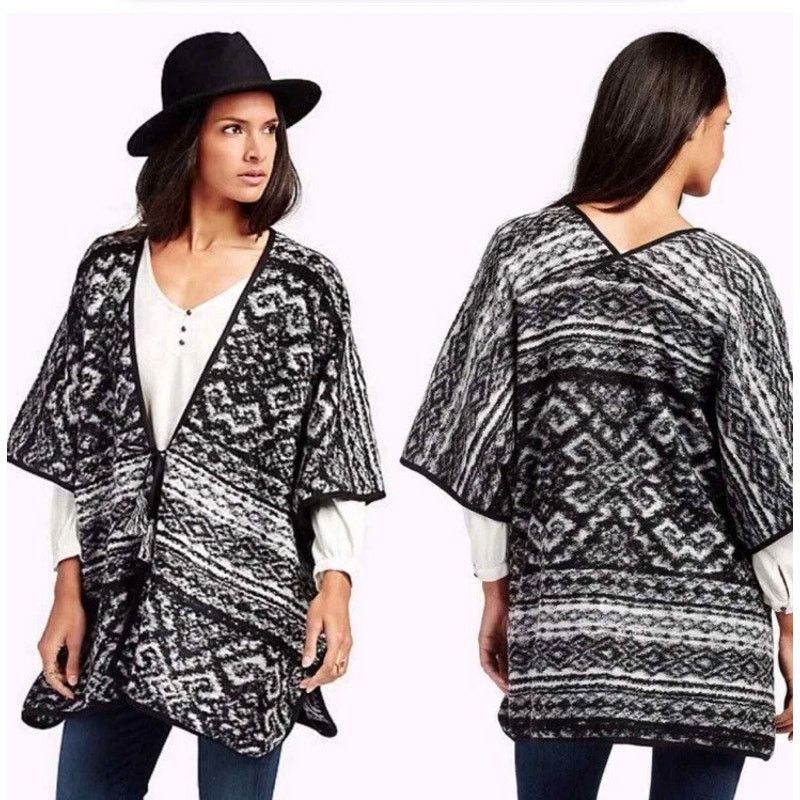 Lucky Brand Lucky Brand Southwestern Poncho Cowgirl Country Western OS Size ONE SIZE - 1 Thumbnail