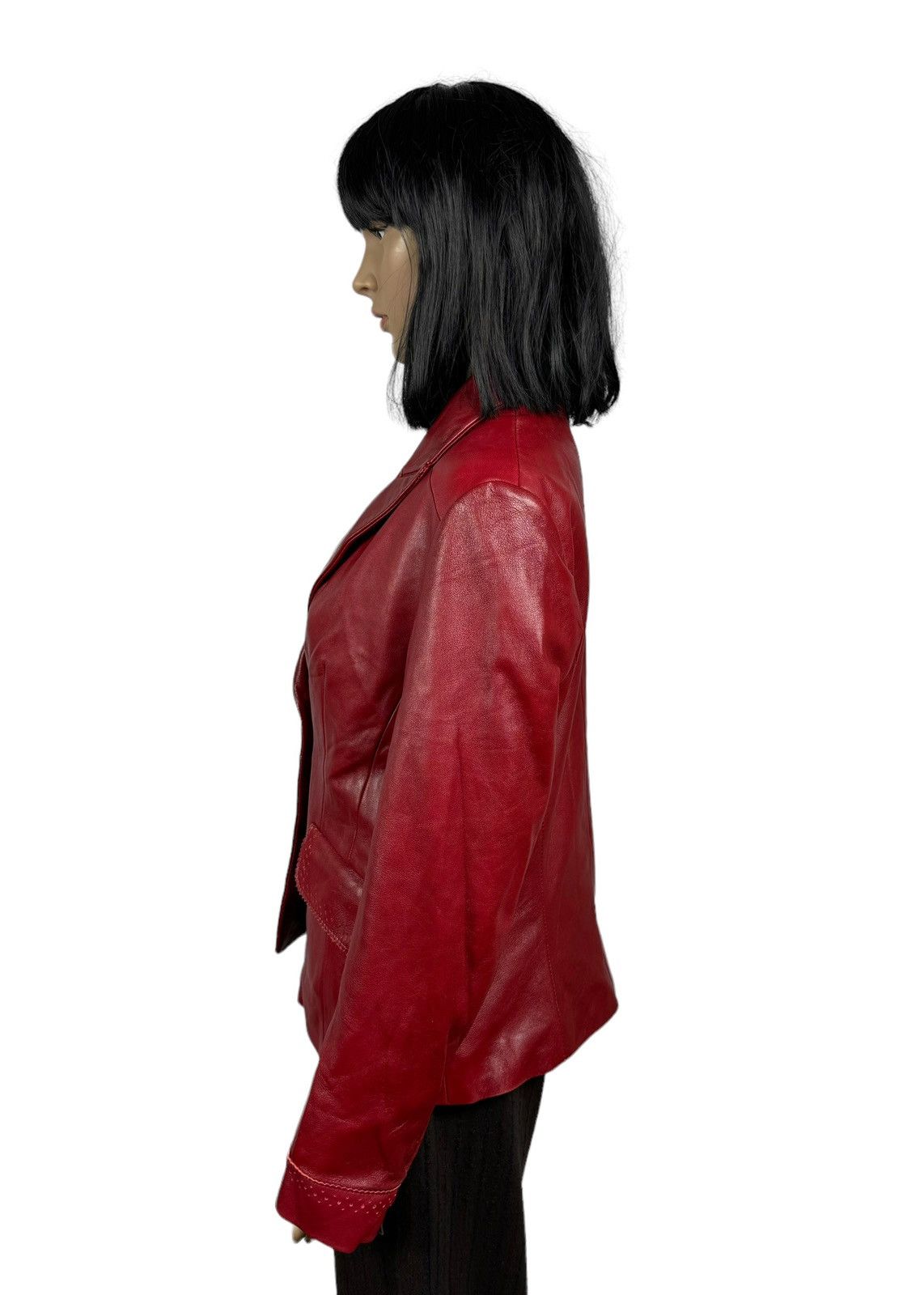 Other Proudfood Real Leather Blazer Jacket Perforated Trim size S Size S / US 4 / IT 40 - 8 Thumbnail