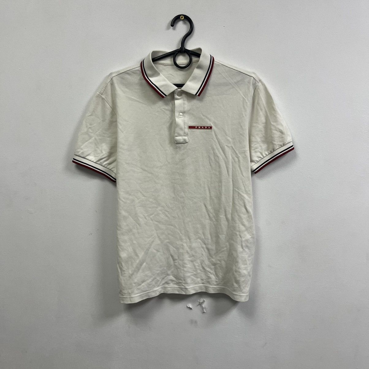 Prada Prada Polo T-Shirt Vintage Small red tab logo Size US M / EU 48-50 / 2 - 1 Thumbnail