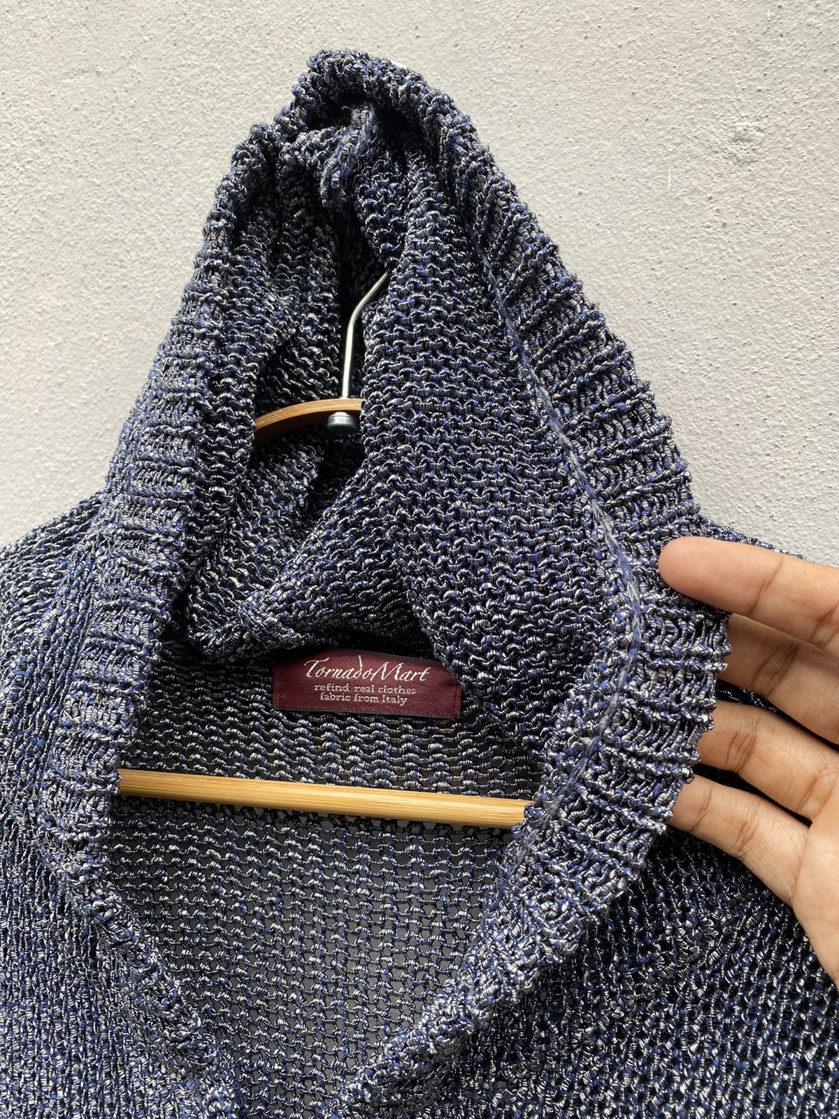 Tornado Mart Tornado Mart Cable Stitch/Fish Net Metal Blue Hooded Size US L / EU 52-54 / 3 - 8 Thumbnail