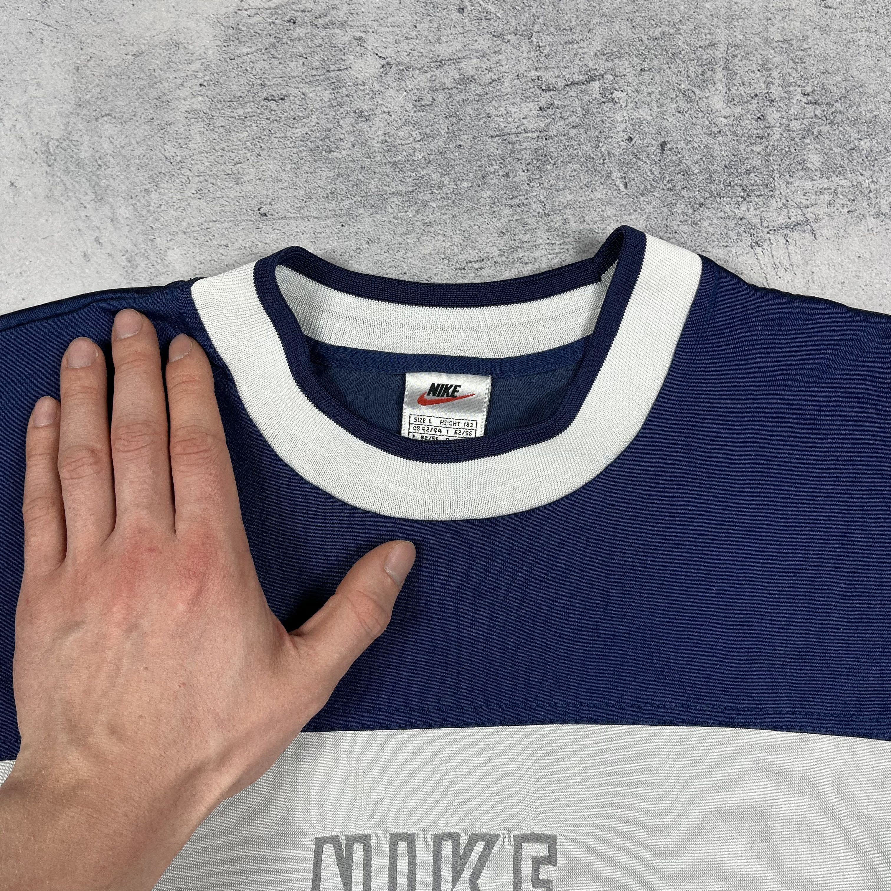 Nike Iconic Vintage Nike Big Logo Rare Jersey Shirt 90’s Size US L / EU 52-54 / 3 - 8 Thumbnail
