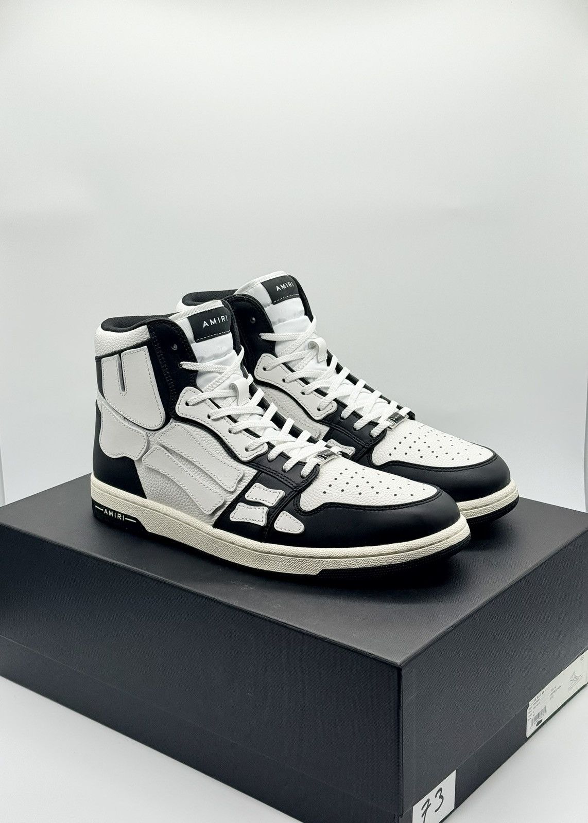 Amiri NEW Size 13 - Amiri Skel High White Black ($650 Retail) Size US 13 / EU 46 - 1 Thumbnail