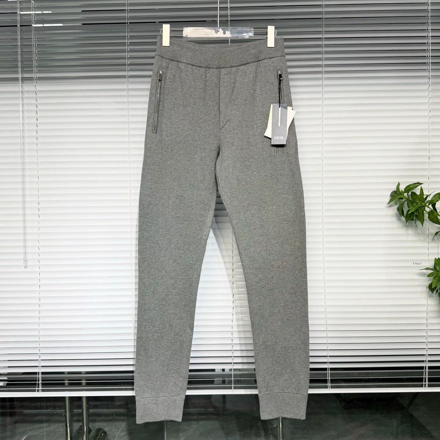 Dior Dior Gray Embroidered Logo Jogger Pants Size US 28 / EU 44 - 1 Thumbnail